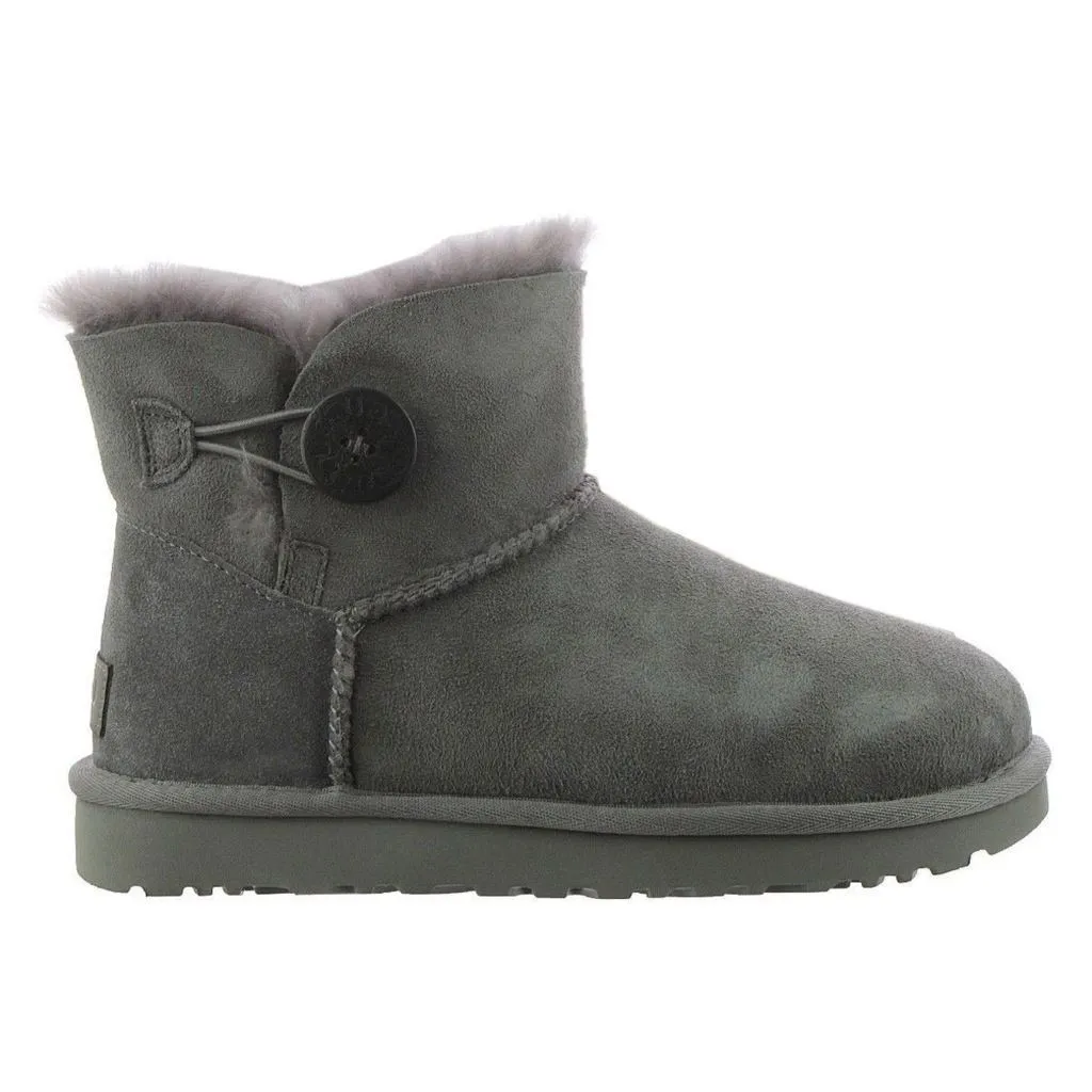 Ugg Mini Bailey Button II Suede Sheepskin Women's Winter Boots