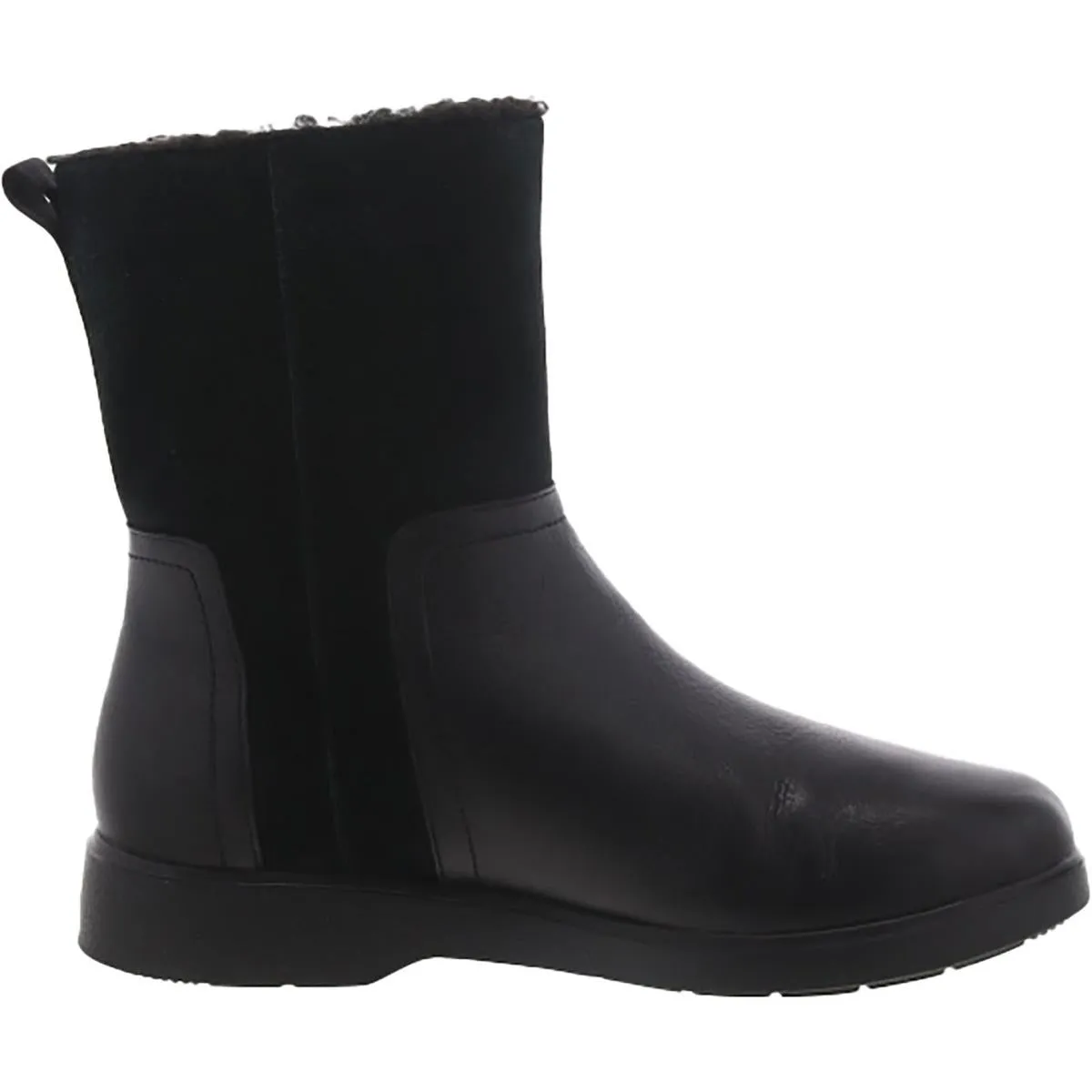 Un Elda Mid Womens Leather Zip Up Ankle Boots