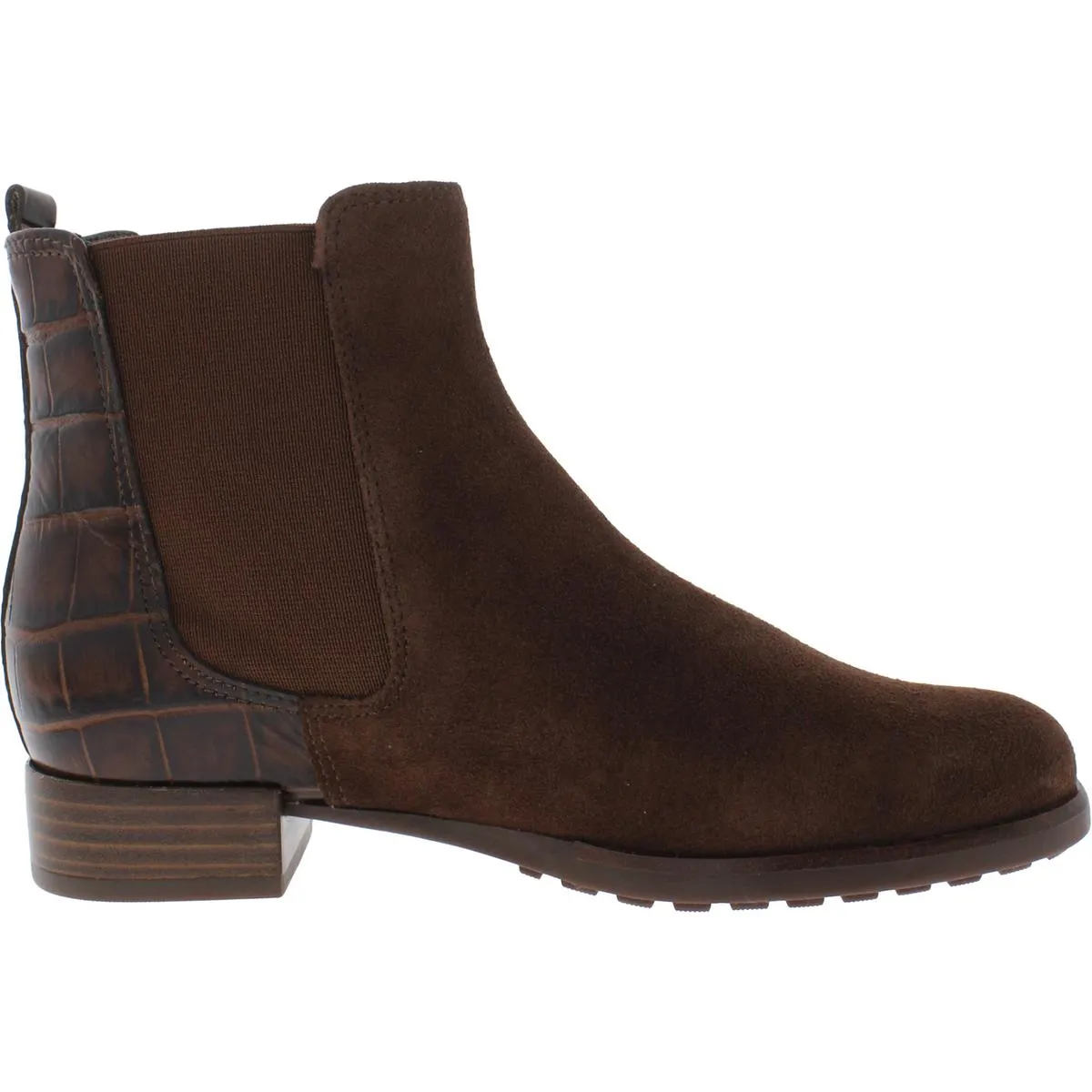 Union SQ Womens Suede Slip-On Ankle Boots