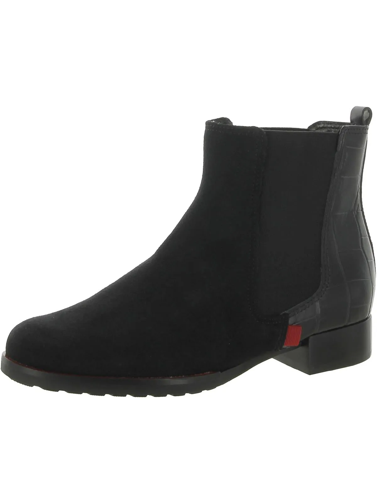 Union SQ Womens Suede Slip-On Ankle Boots