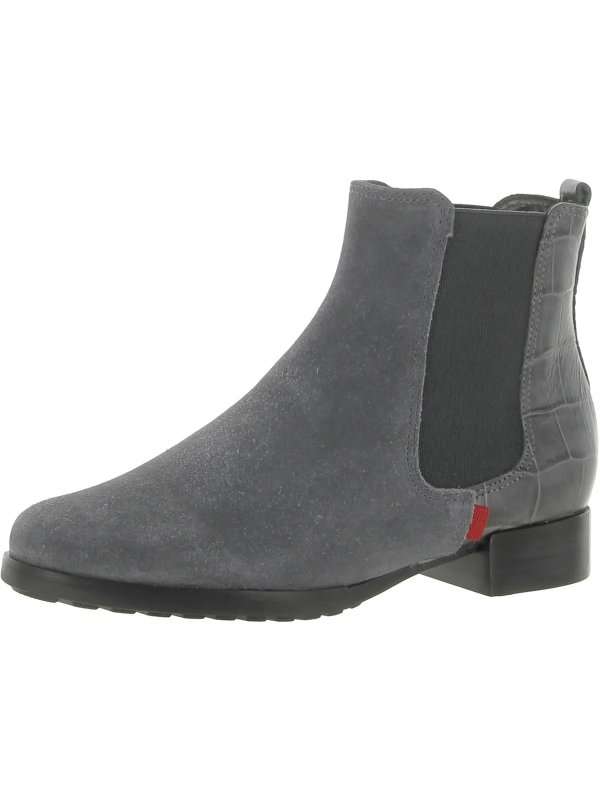 Union SQ Womens Suede Slip-On Ankle Boots