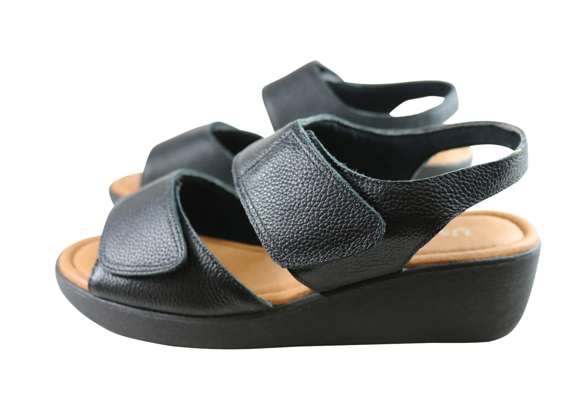 Usaflex Beckley Womens Comfortable Leather Sandals Made In Brazil Usaflex Shoes