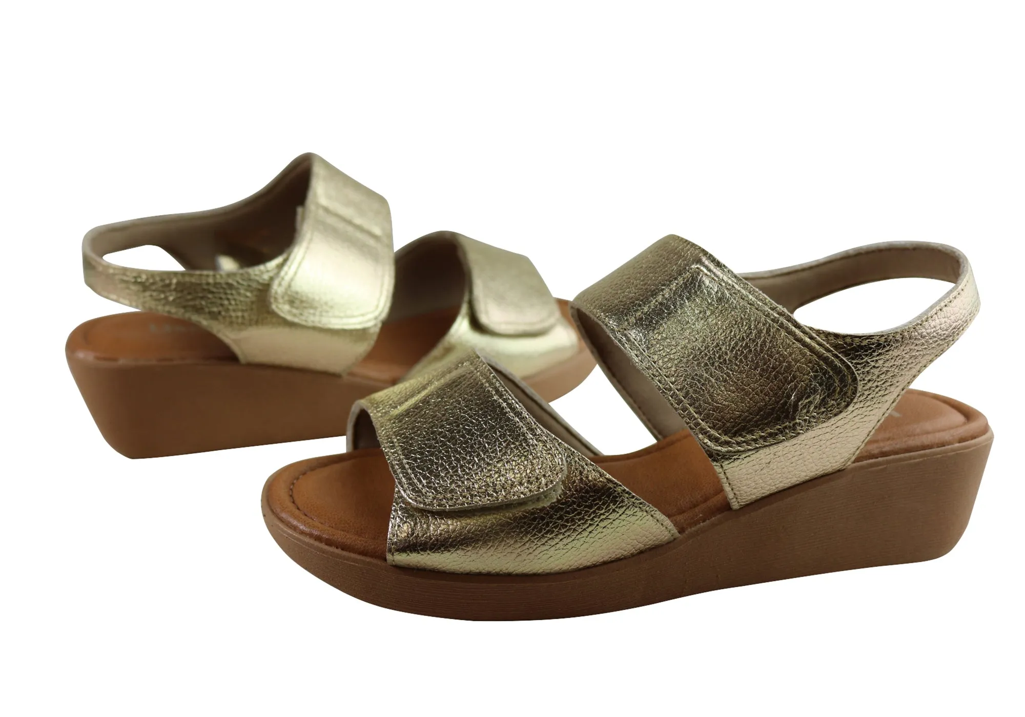 Usaflex Beckley Womens Comfortable Leather Sandals Made In Brazil Usaflex Shoes
