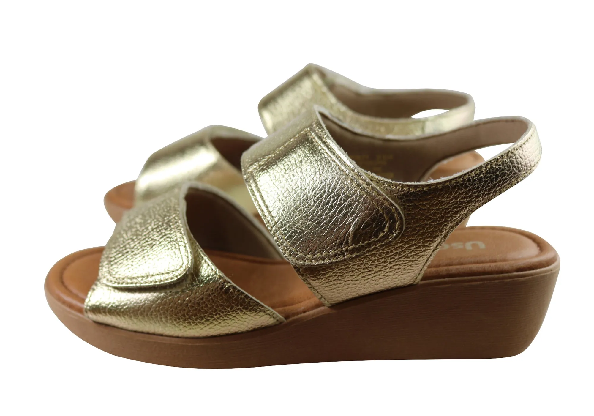 Usaflex Beckley Womens Comfortable Leather Sandals Made In Brazil Usaflex Shoes