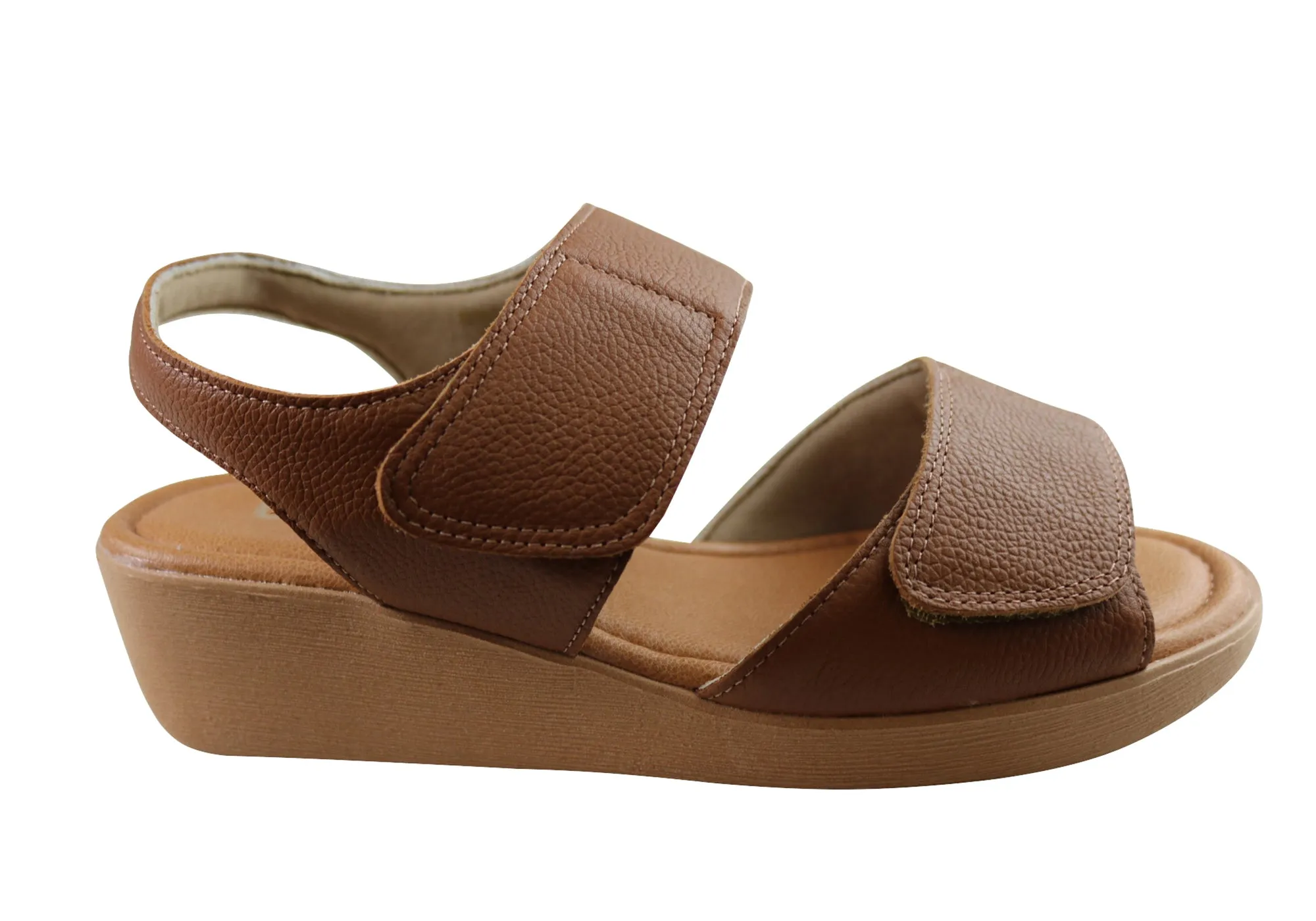 Usaflex Beckley Womens Comfortable Leather Sandals Made In Brazil Usaflex Shoes
