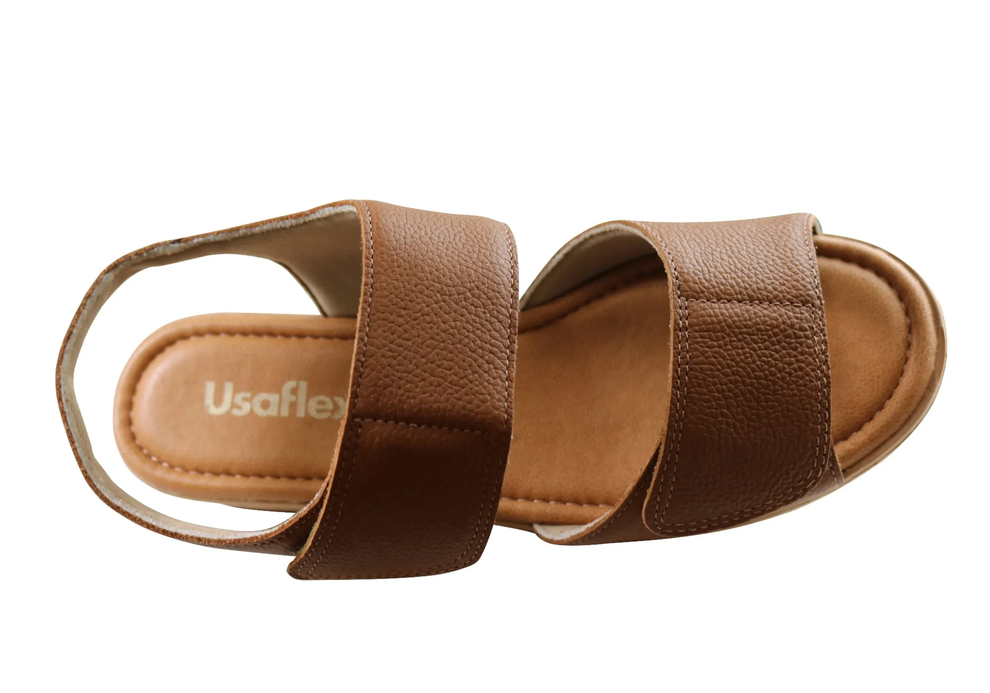 Usaflex Beckley Womens Comfortable Leather Sandals Made In Brazil Usaflex Shoes