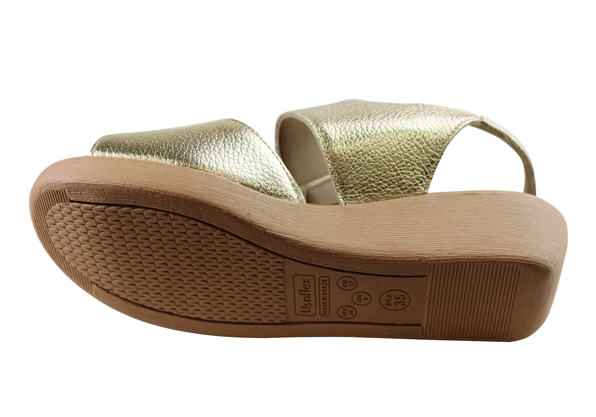 Usaflex Beckley Womens Comfortable Leather Sandals Made In Brazil Usaflex Shoes
