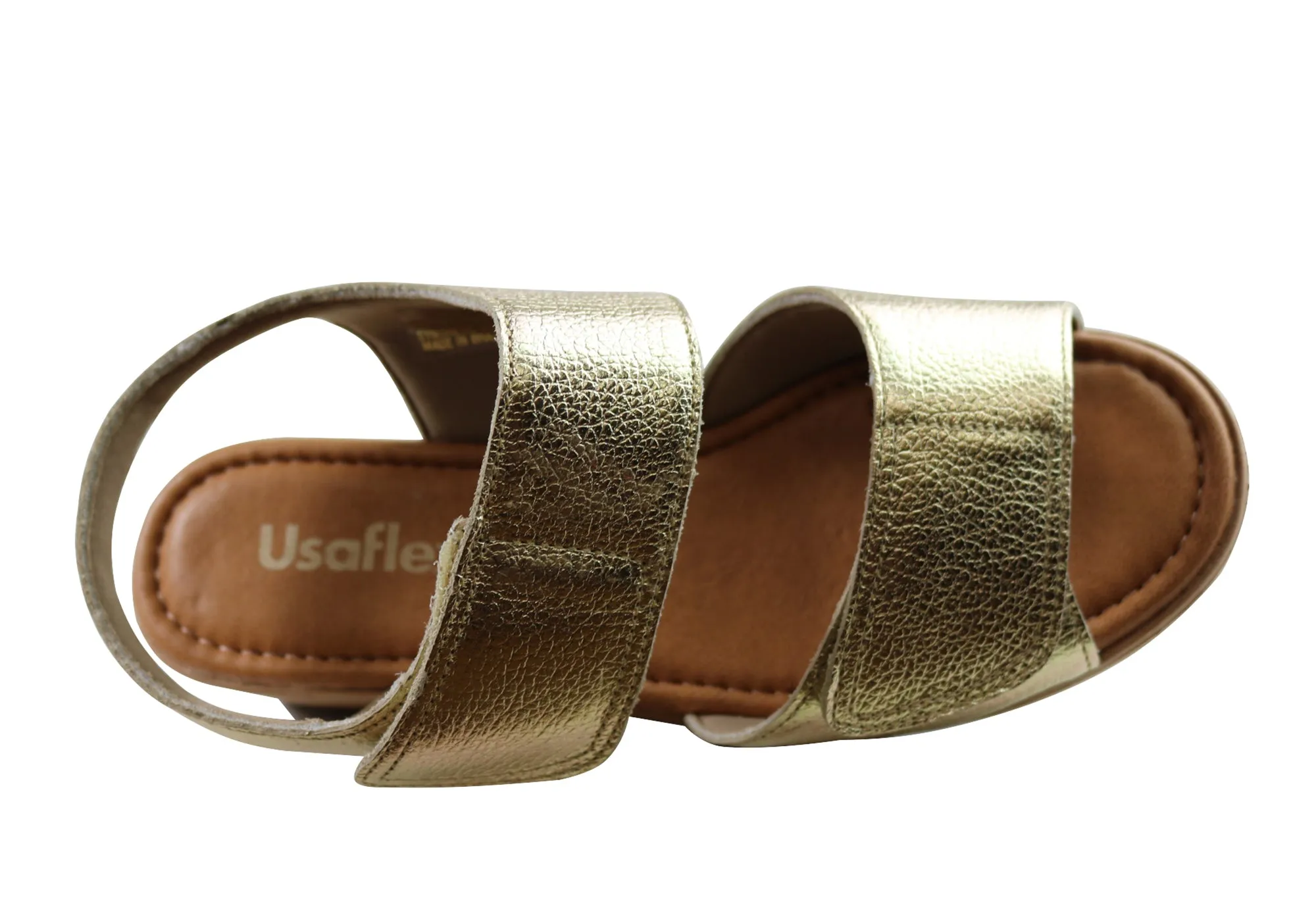 Usaflex Beckley Womens Comfortable Leather Sandals Made In Brazil Usaflex Shoes
