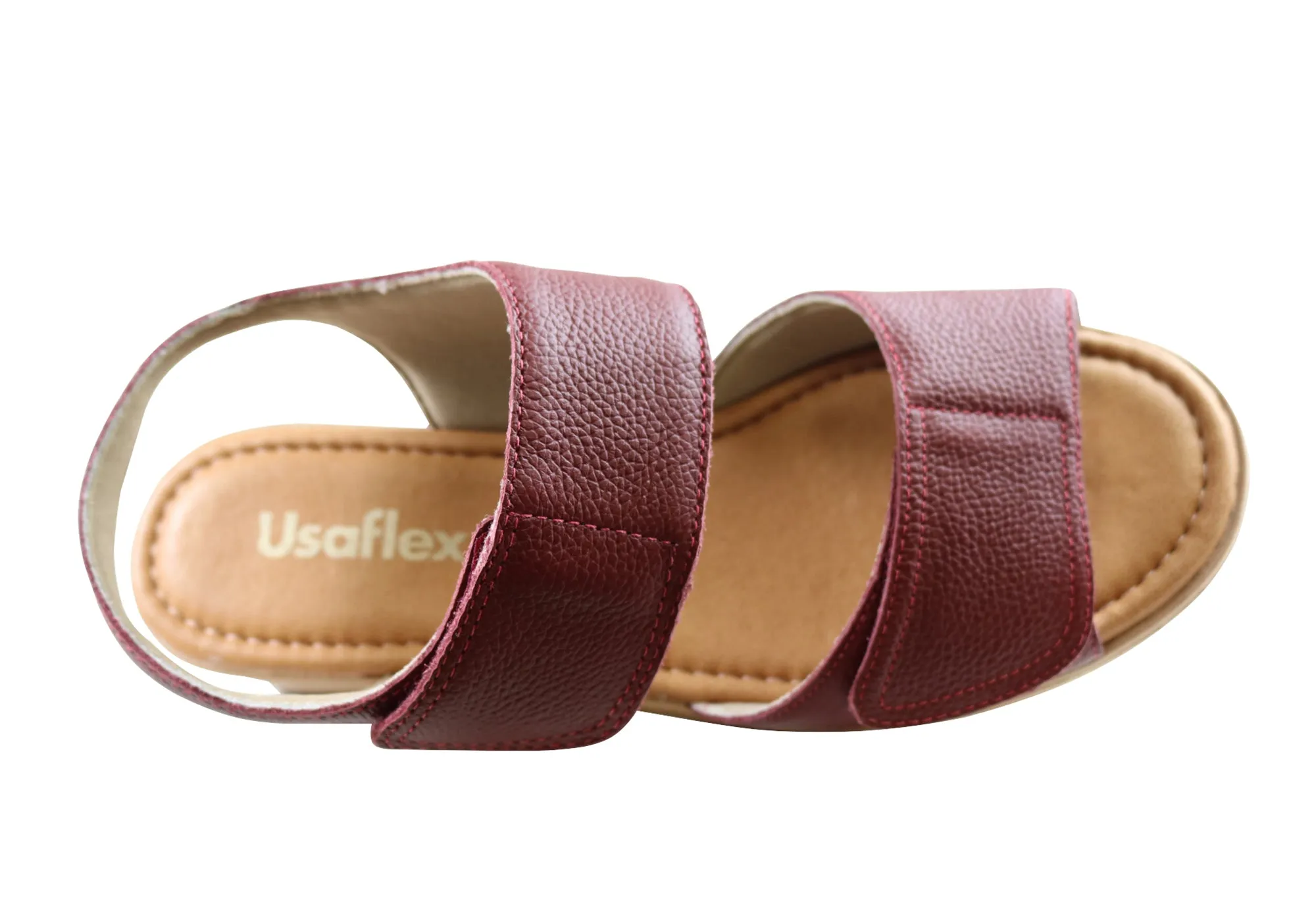 Usaflex Beckley Womens Comfortable Leather Sandals Made In Brazil Usaflex Shoes