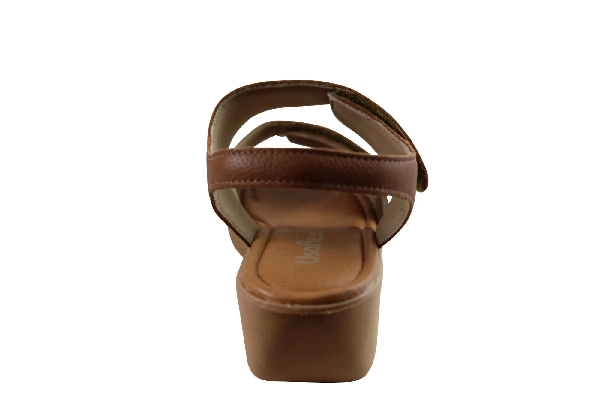 Usaflex Beckley Womens Comfortable Leather Sandals Made In Brazil Usaflex Shoes