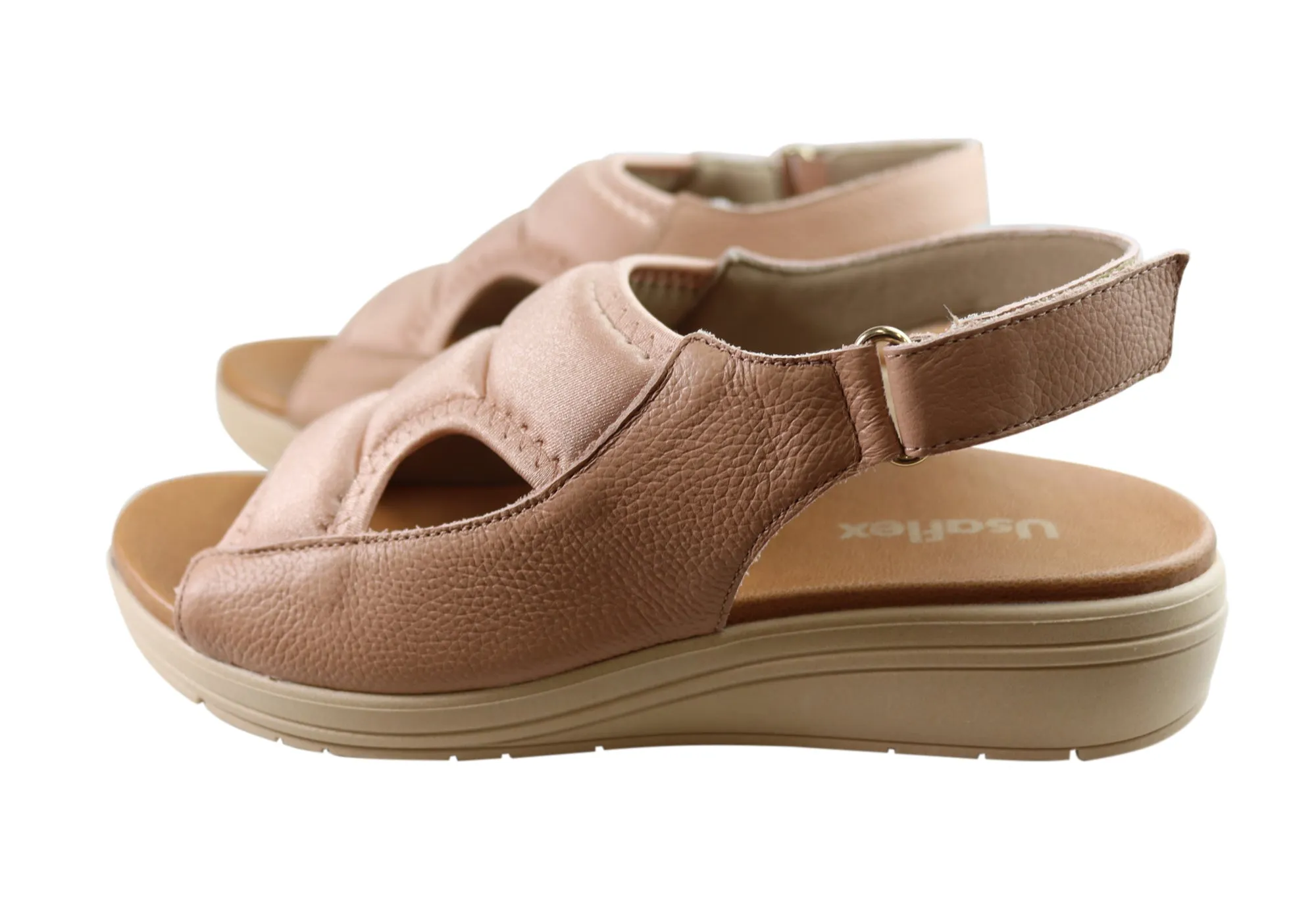 Usaflex Eloise Womens Comfortable Leather Sandals Made In Brazil Usaflex Shoes