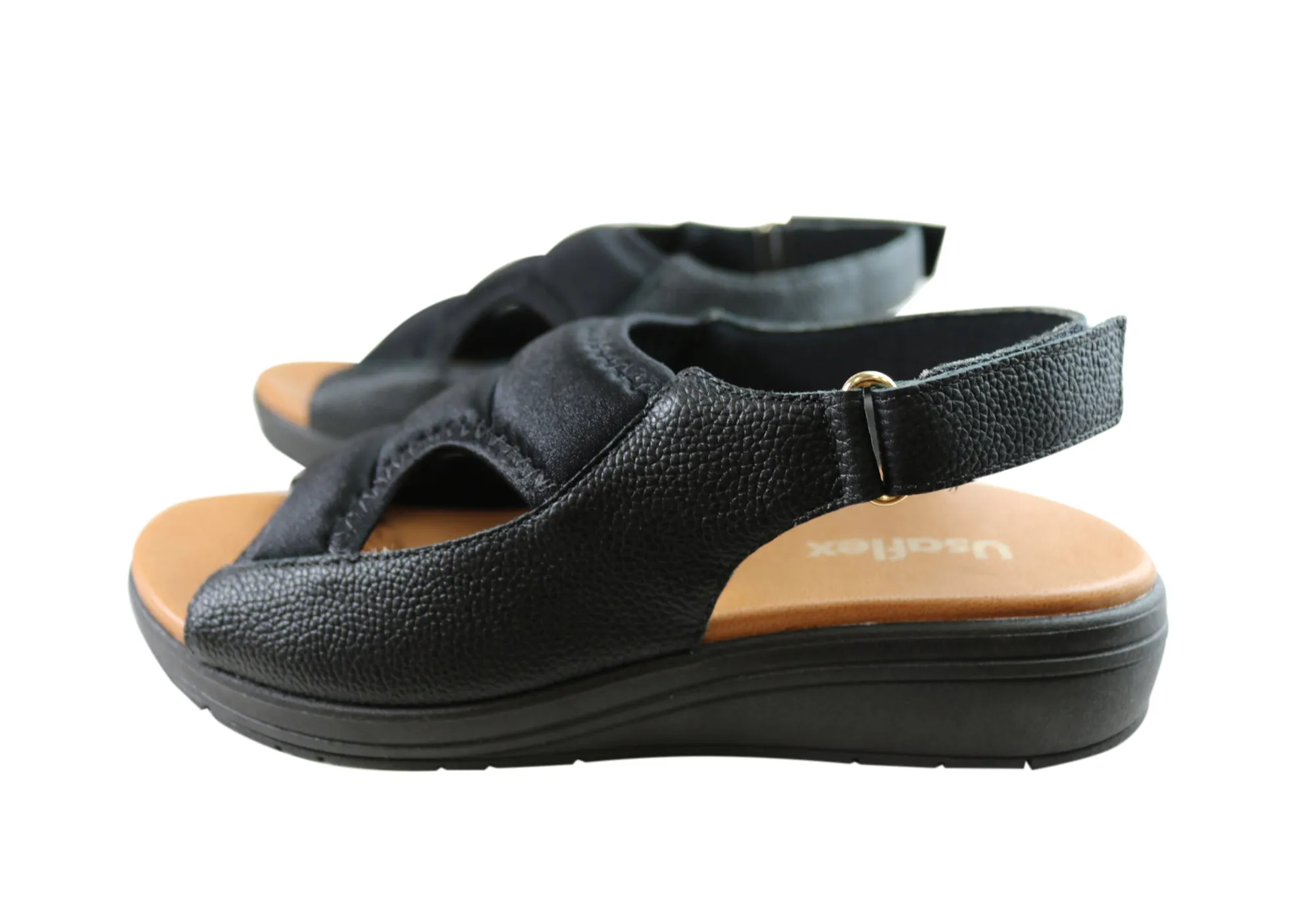 Usaflex Eloise Womens Comfortable Leather Sandals Made In Brazil Usaflex Shoes