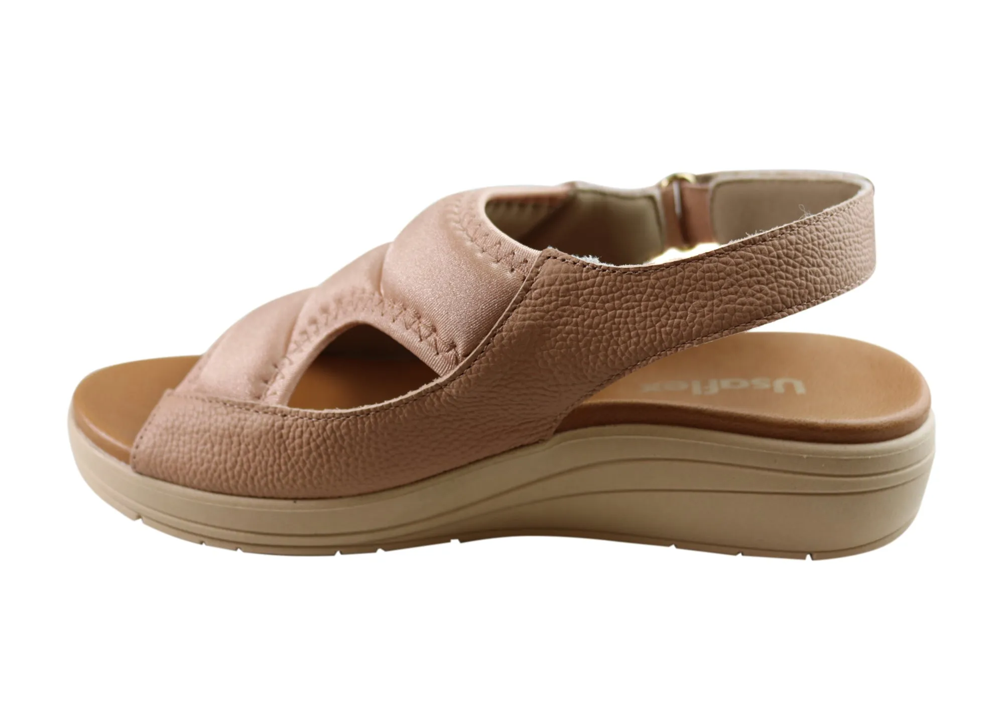 Usaflex Eloise Womens Comfortable Leather Sandals Made In Brazil Usaflex Shoes