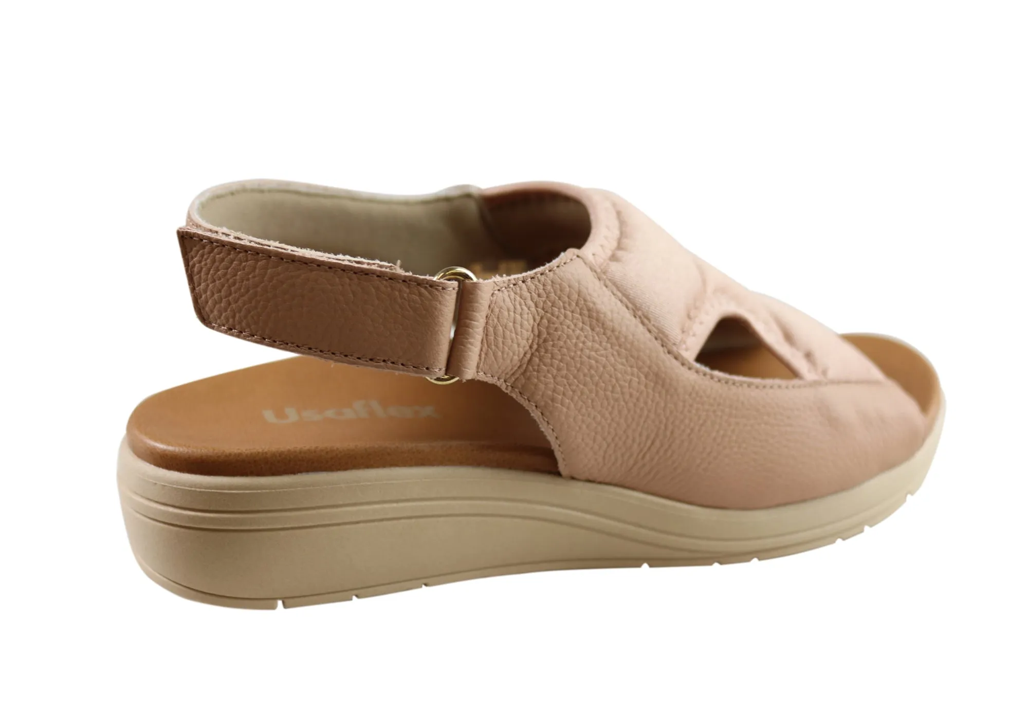Usaflex Eloise Womens Comfortable Leather Sandals Made In Brazil Usaflex Shoes