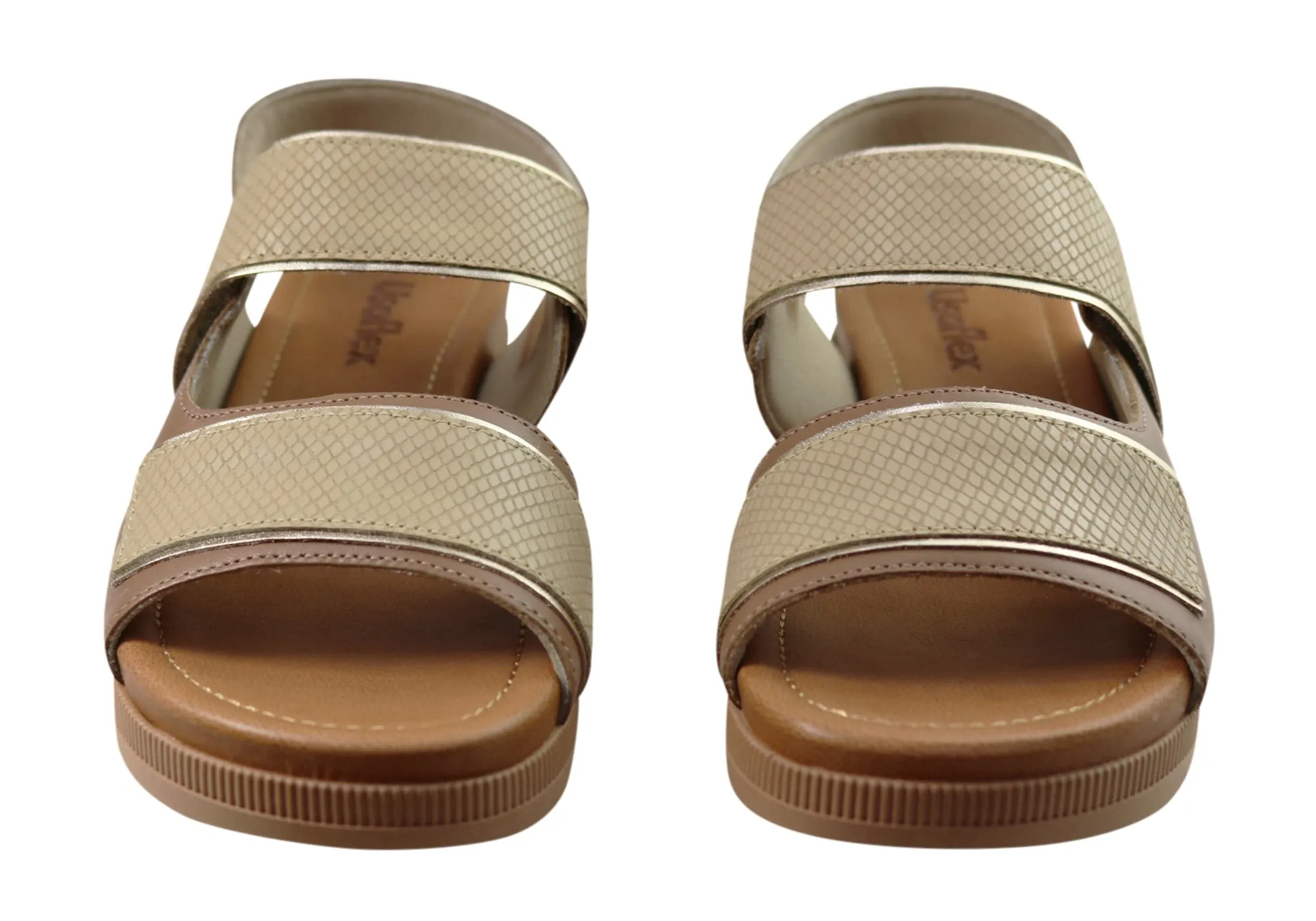 Usaflex Hilda Womens Comfortable Leather Sandals Made In Brazil Usaflex Shoes