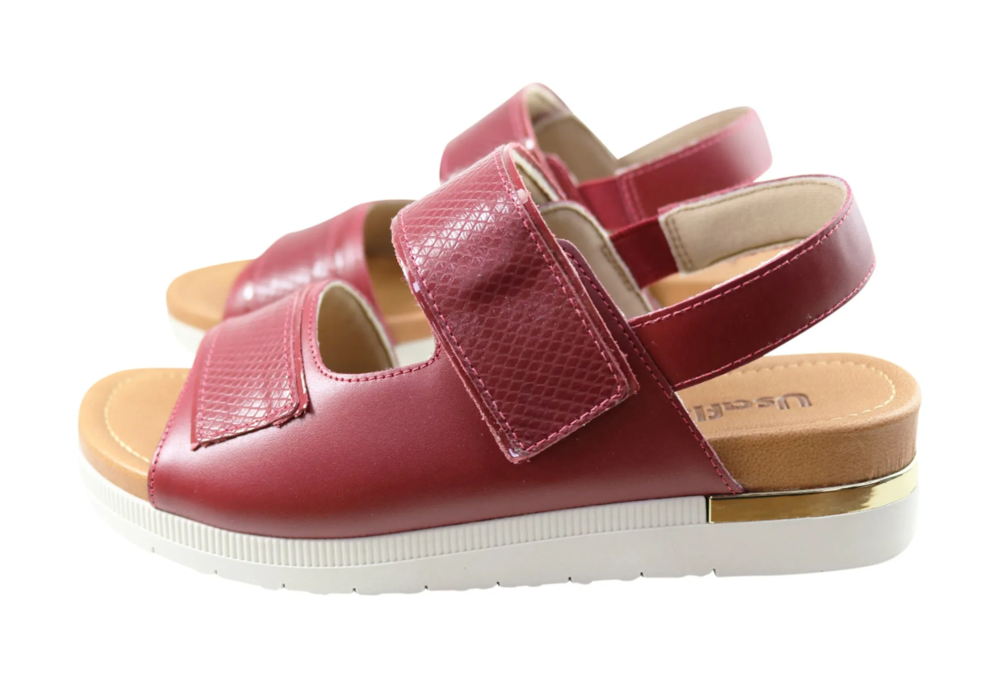 Usaflex Hilda Womens Comfortable Leather Sandals Made In Brazil Usaflex Shoes