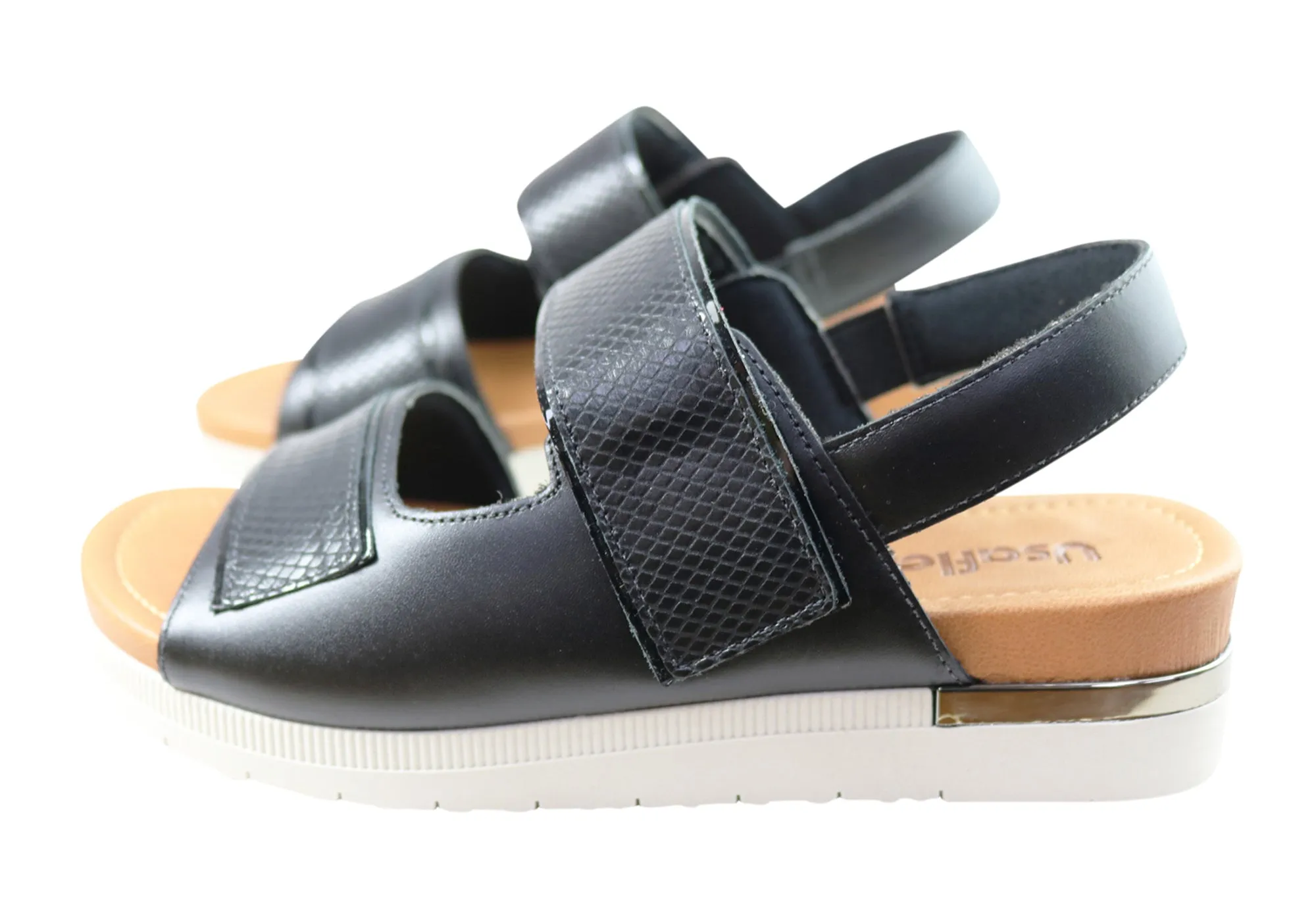 Usaflex Hilda Womens Comfortable Leather Sandals Made In Brazil Usaflex Shoes