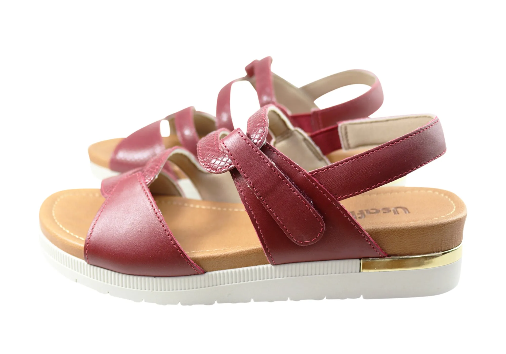 Usaflex Satora Womens Comfortable Leather Sandals Made In Brazil Usaflex Shoes