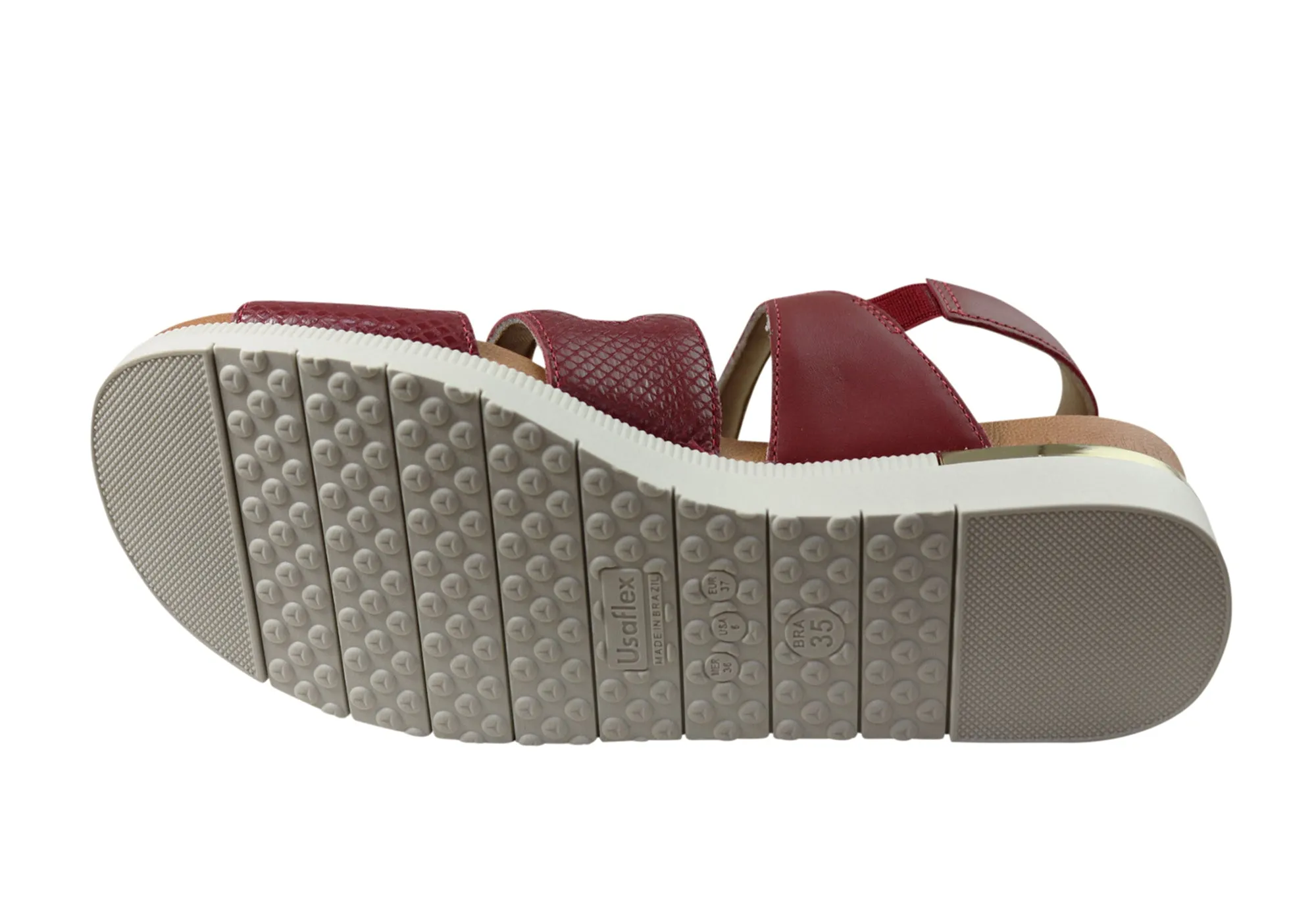 Usaflex Satora Womens Comfortable Leather Sandals Made In Brazil Usaflex Shoes