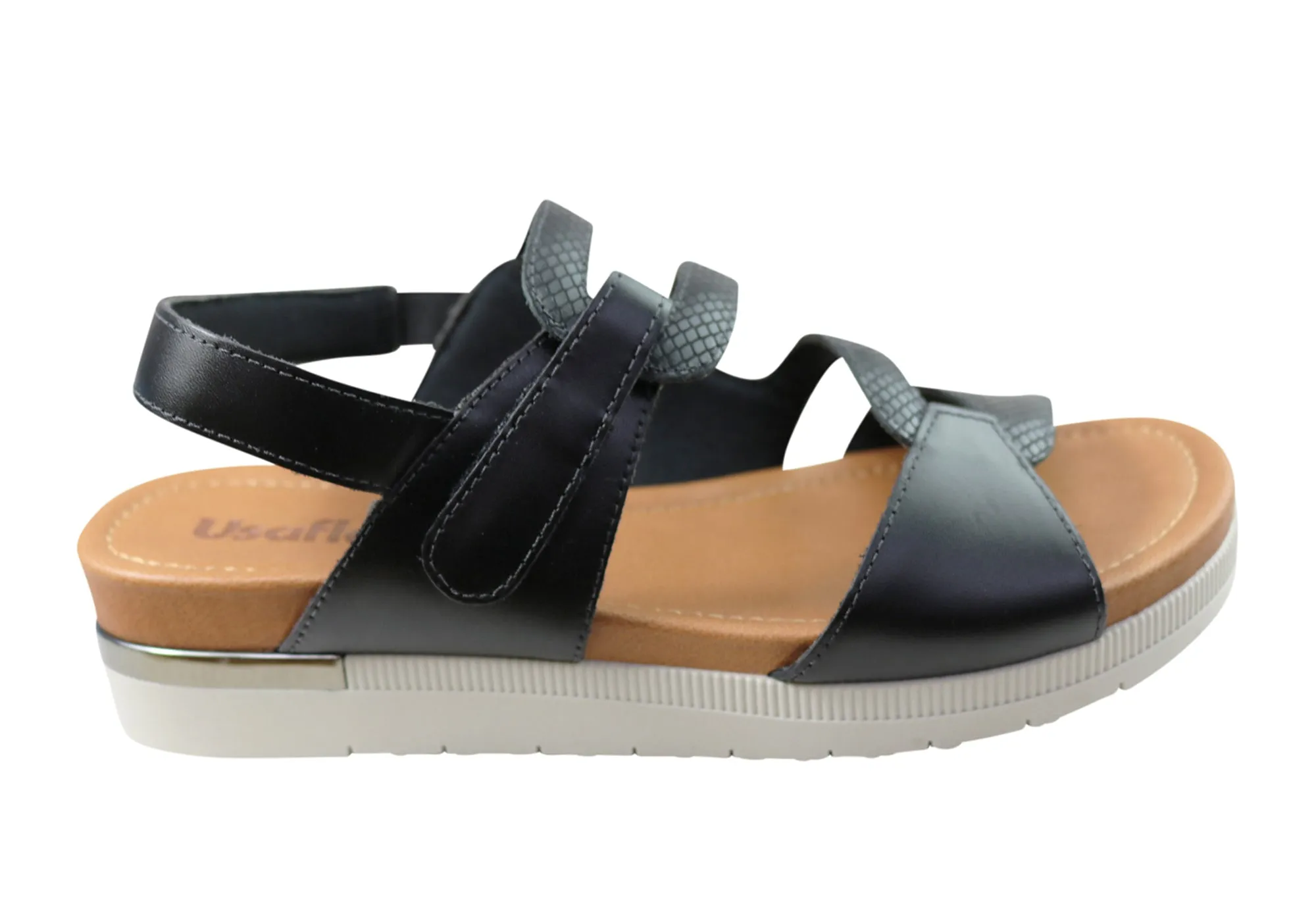 Usaflex Satora Womens Comfortable Leather Sandals Made In Brazil Usaflex Shoes