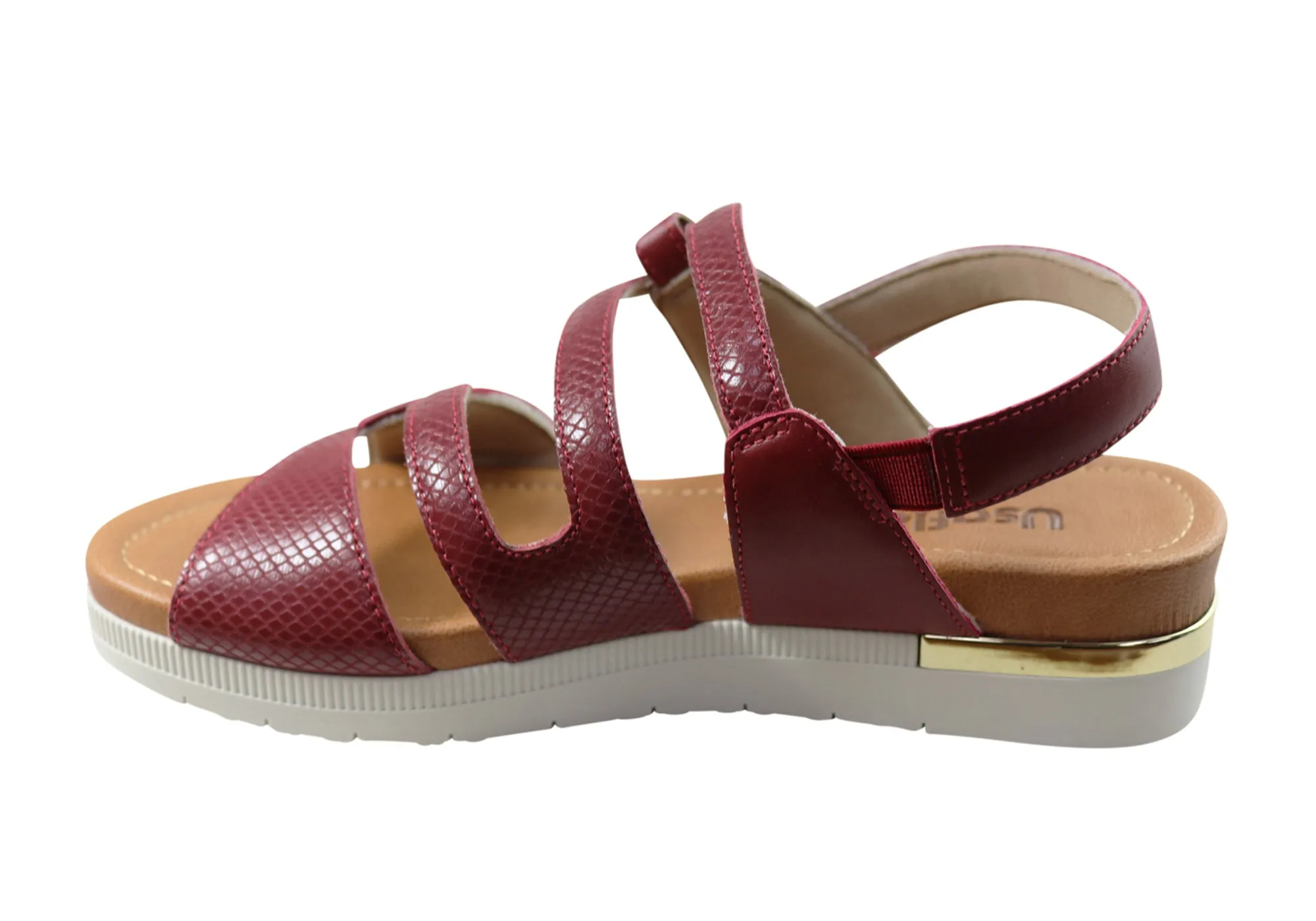 Usaflex Satora Womens Comfortable Leather Sandals Made In Brazil Usaflex Shoes
