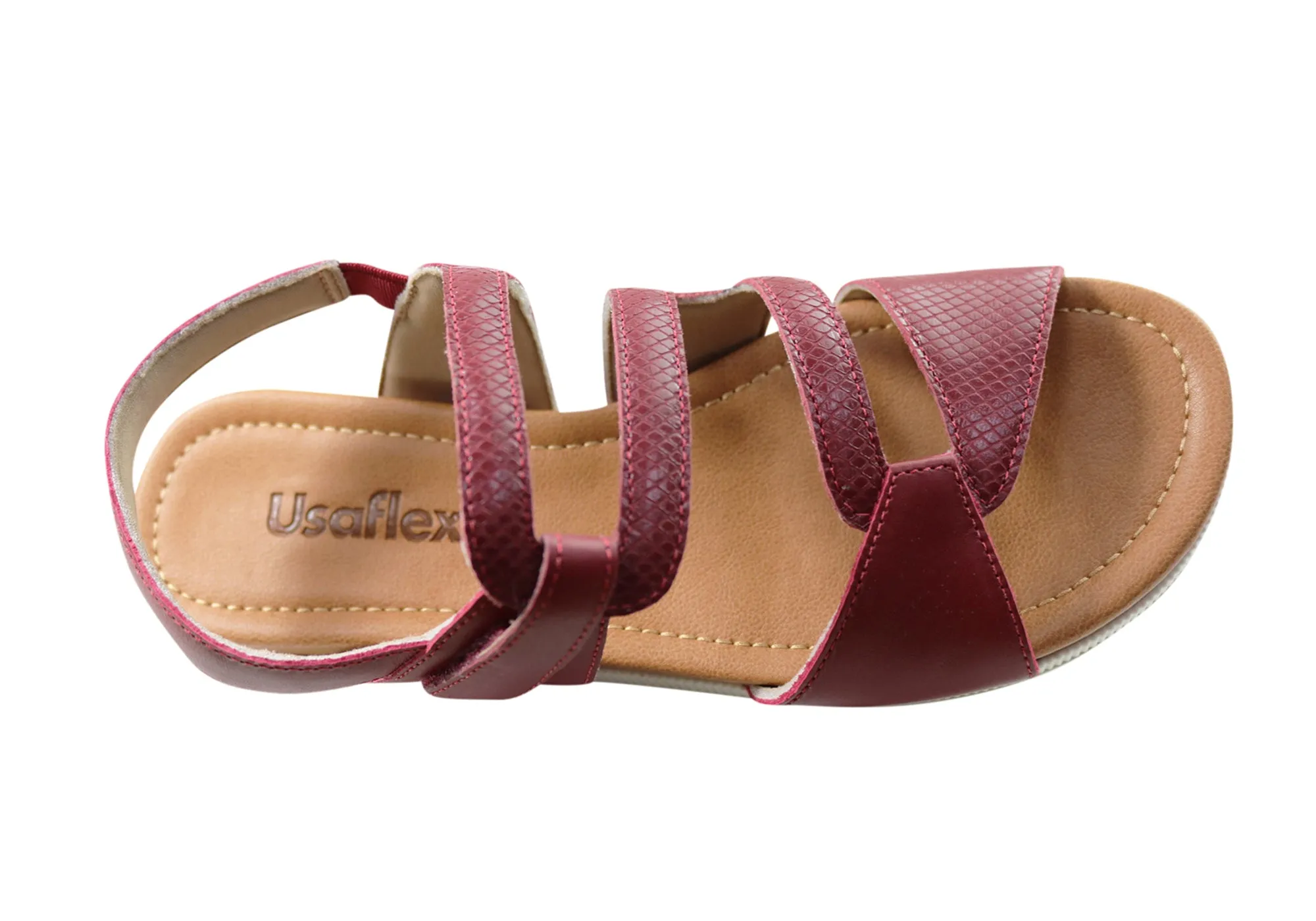 Usaflex Satora Womens Comfortable Leather Sandals Made In Brazil Usaflex Shoes