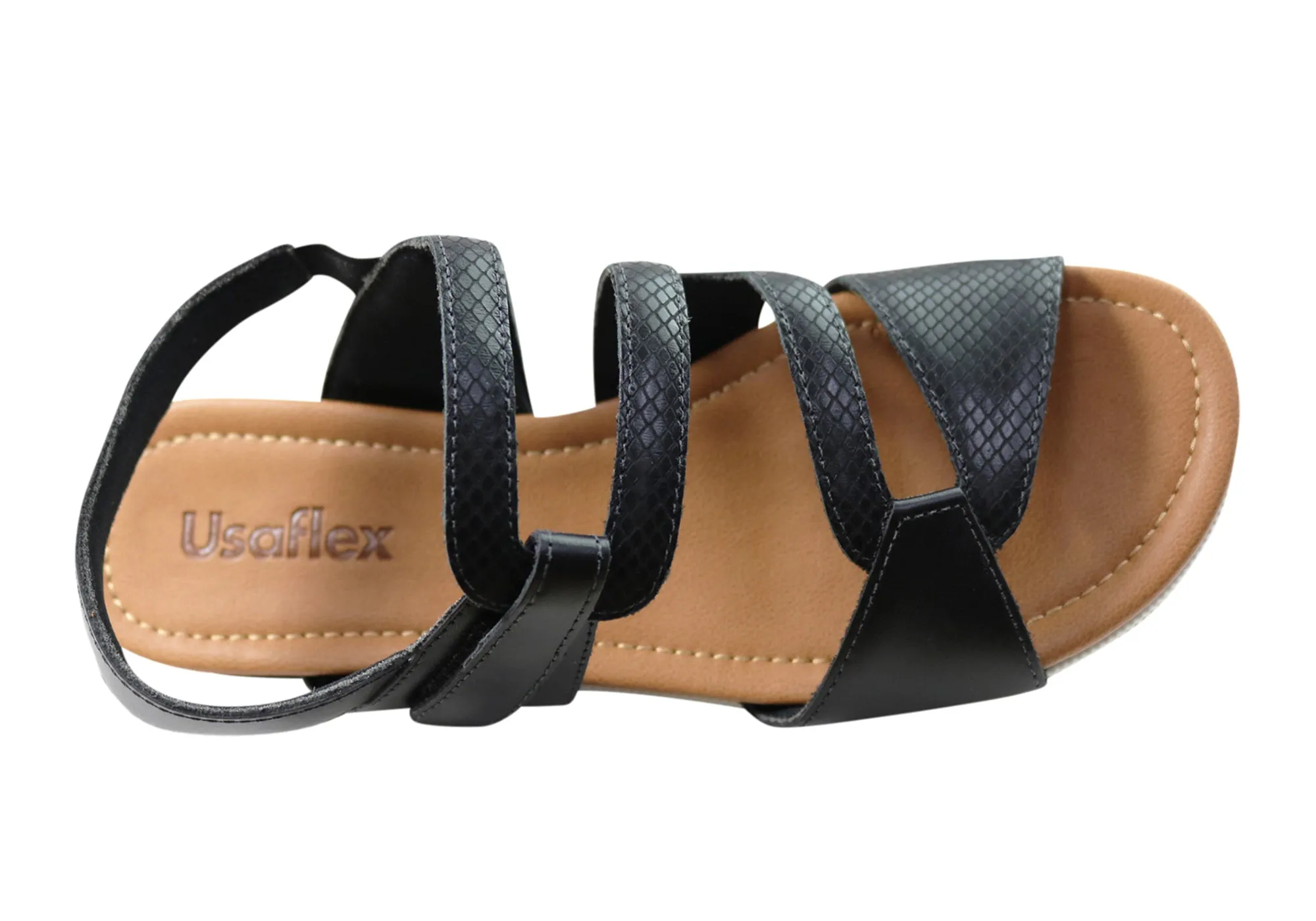 Usaflex Satora Womens Comfortable Leather Sandals Made In Brazil Usaflex Shoes