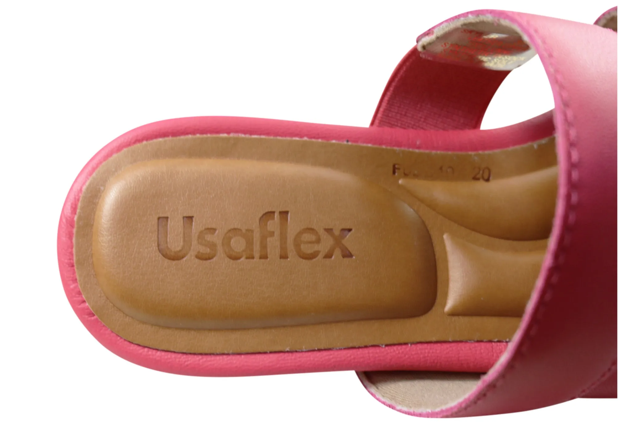 Usaflex Skyler Womens Comfort Leather Slides Sandals Made In Brazil Usaflex Shoes