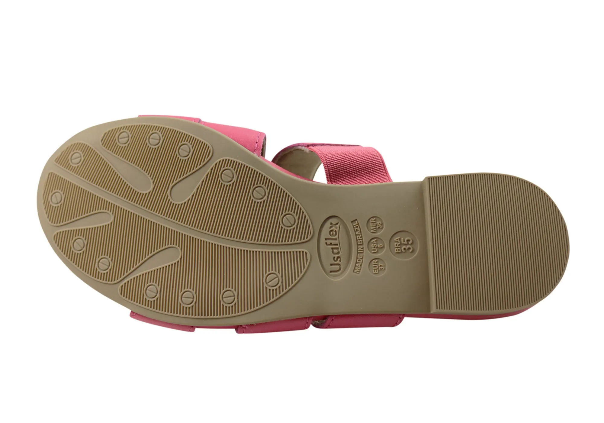 Usaflex Skyler Womens Comfort Leather Slides Sandals Made In Brazil Usaflex Shoes
