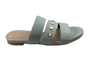 Usaflex Skyler Womens Comfort Leather Slides Sandals Made In Brazil Usaflex Shoes