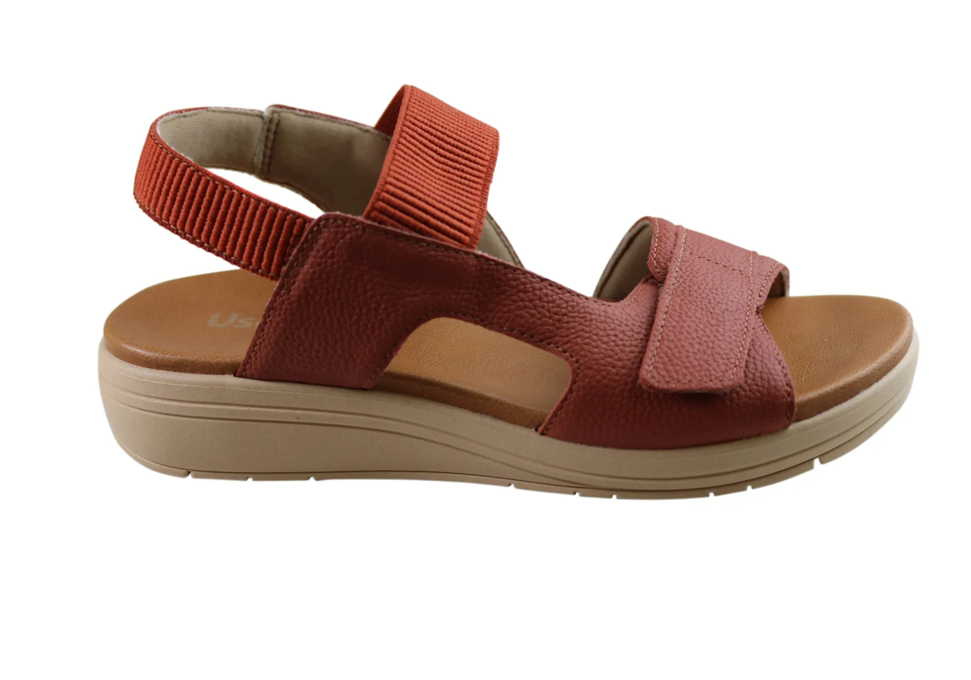 Usaflex Toka Womens Comfortable Leather Sandals Made In Brazil Usaflex Shoes