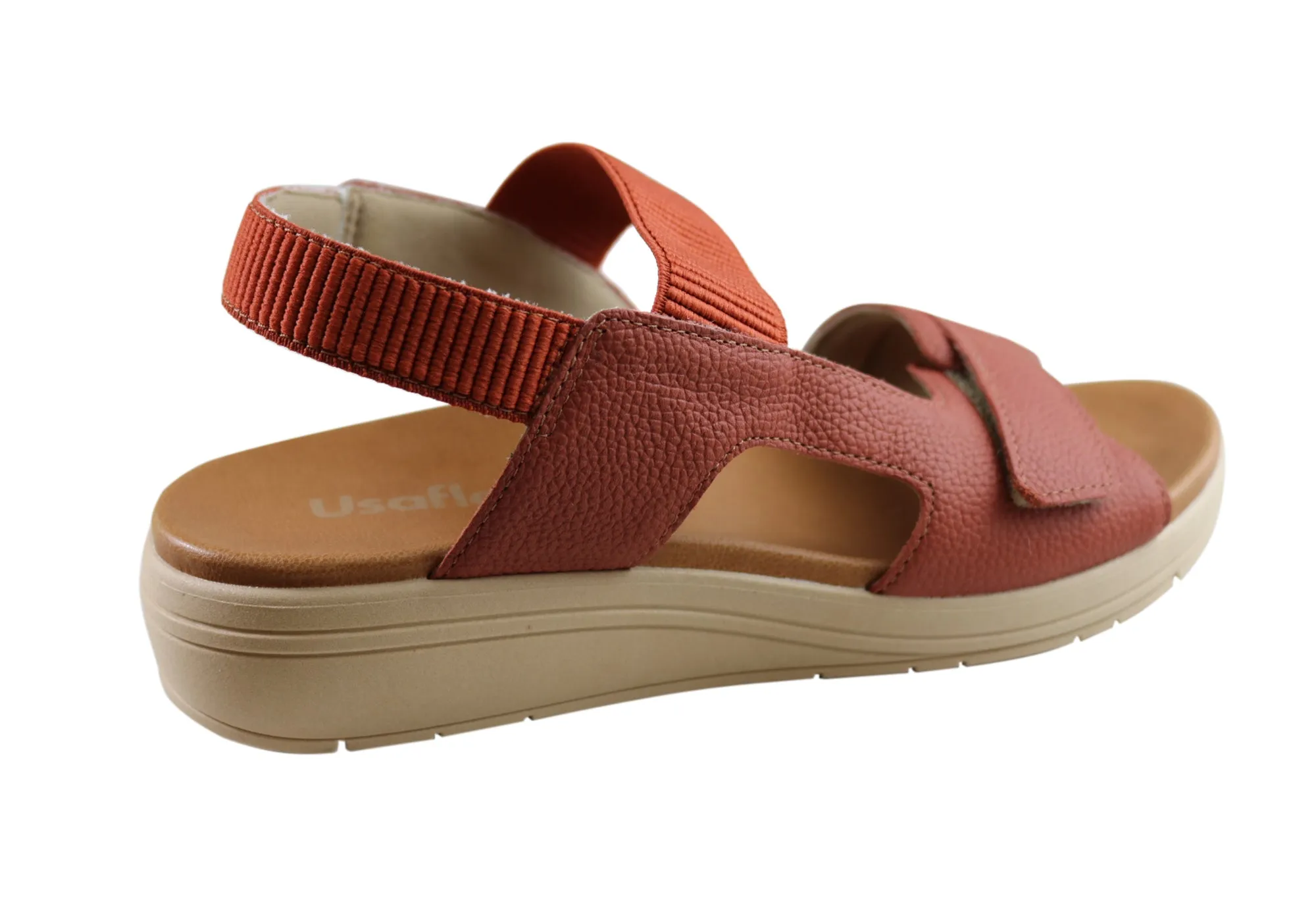 Usaflex Toka Womens Comfortable Leather Sandals Made In Brazil Usaflex Shoes
