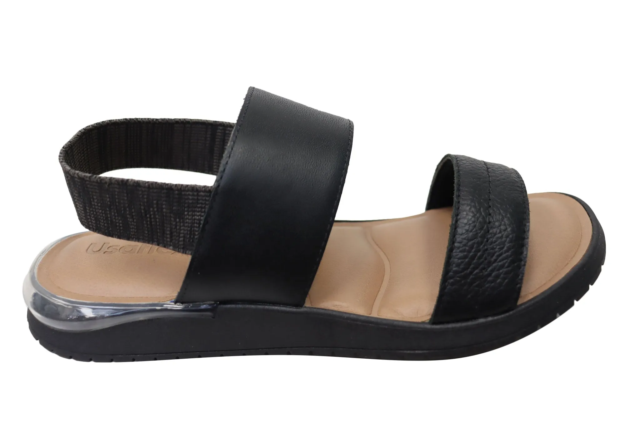 Usaflex Villa Womens Comfortable Leather Sandals Made In Brazil Usaflex Shoes
