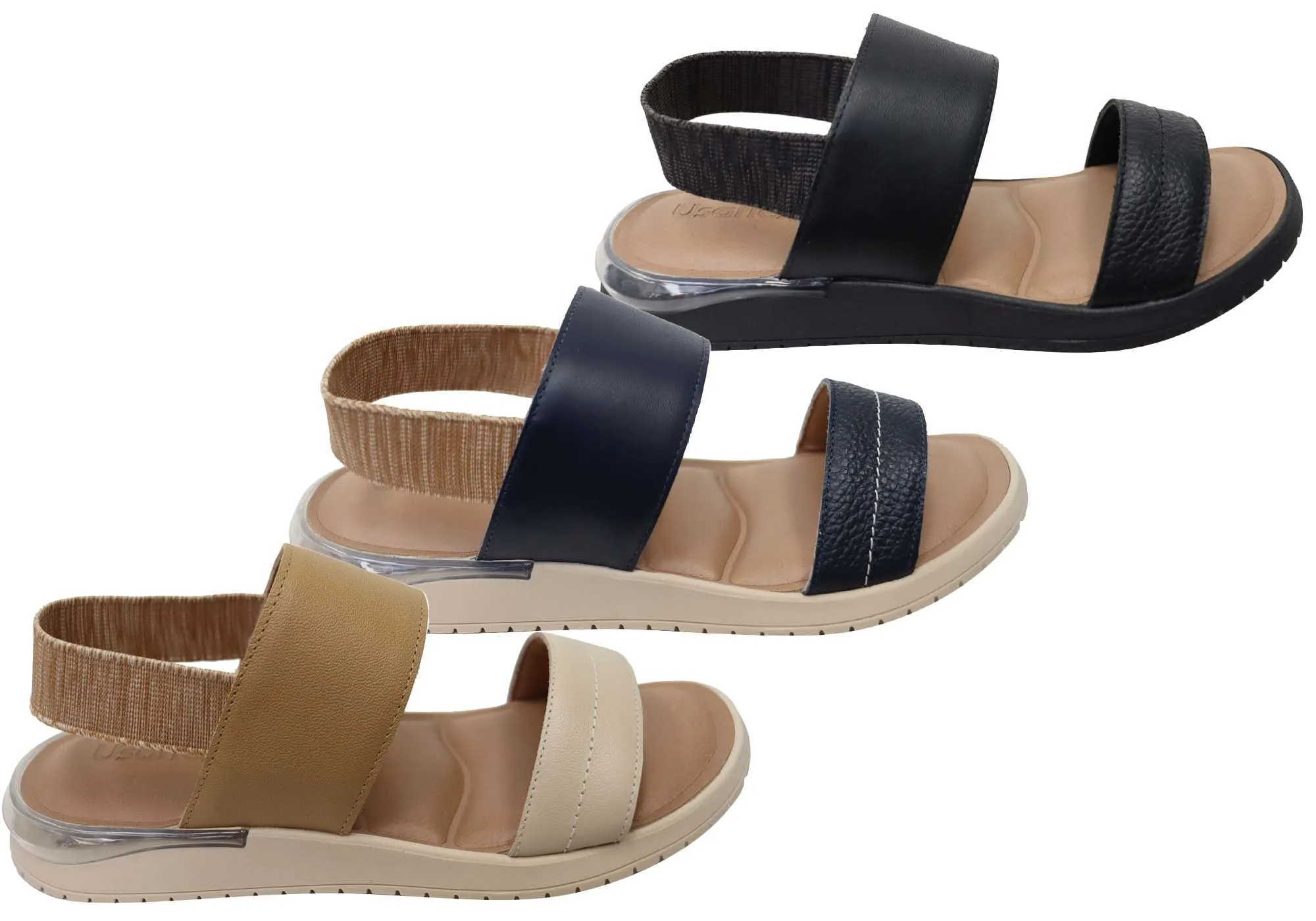 Usaflex Villa Womens Comfortable Leather Sandals Made In Brazil Usaflex Shoes