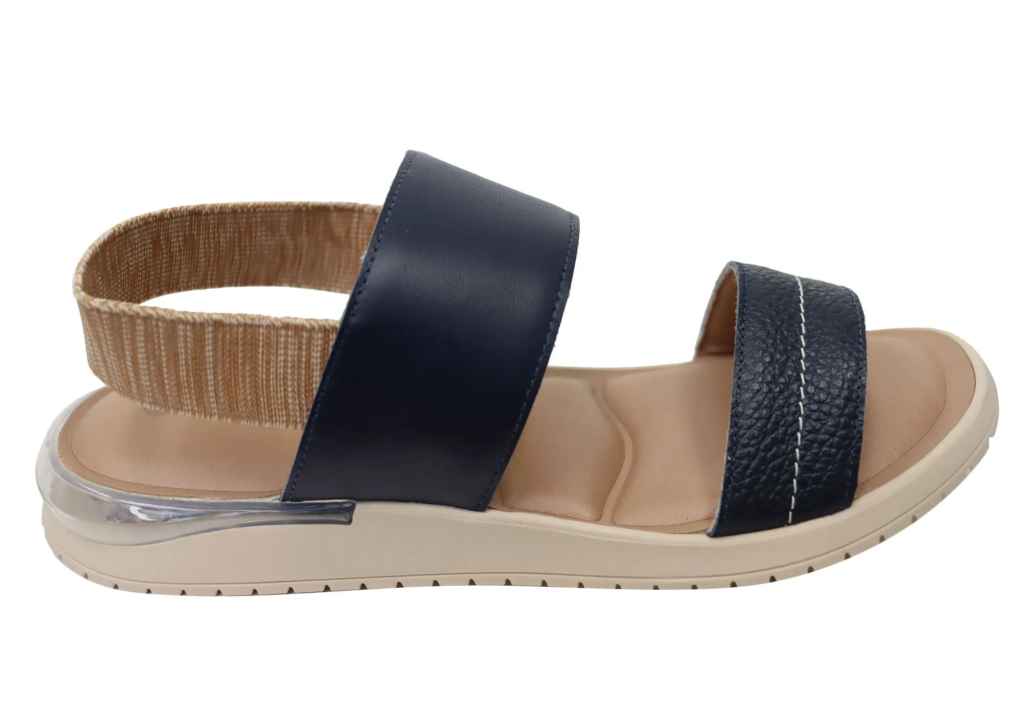 Usaflex Villa Womens Comfortable Leather Sandals Made In Brazil Usaflex Shoes