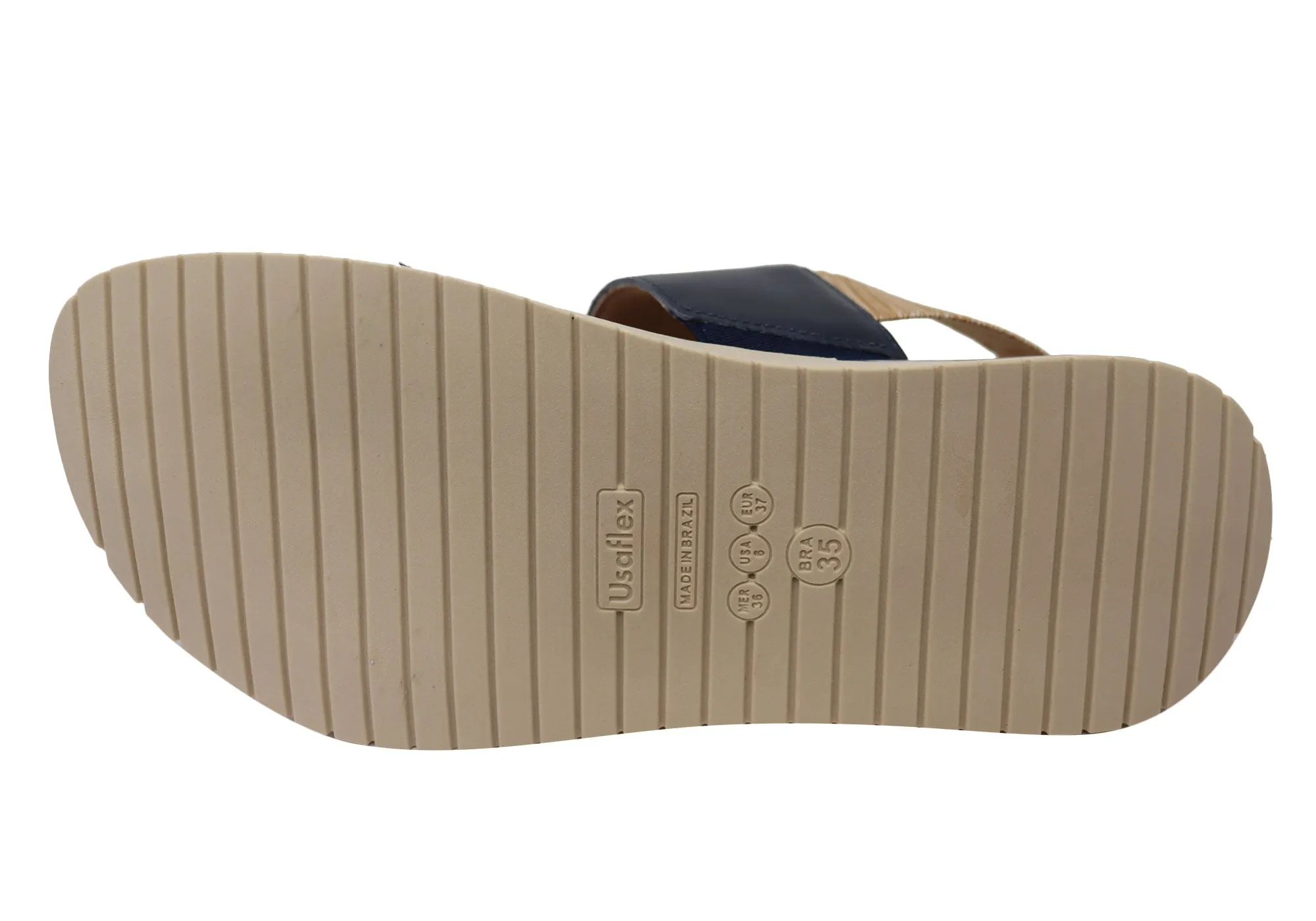 Usaflex Villa Womens Comfortable Leather Sandals Made In Brazil Usaflex Shoes