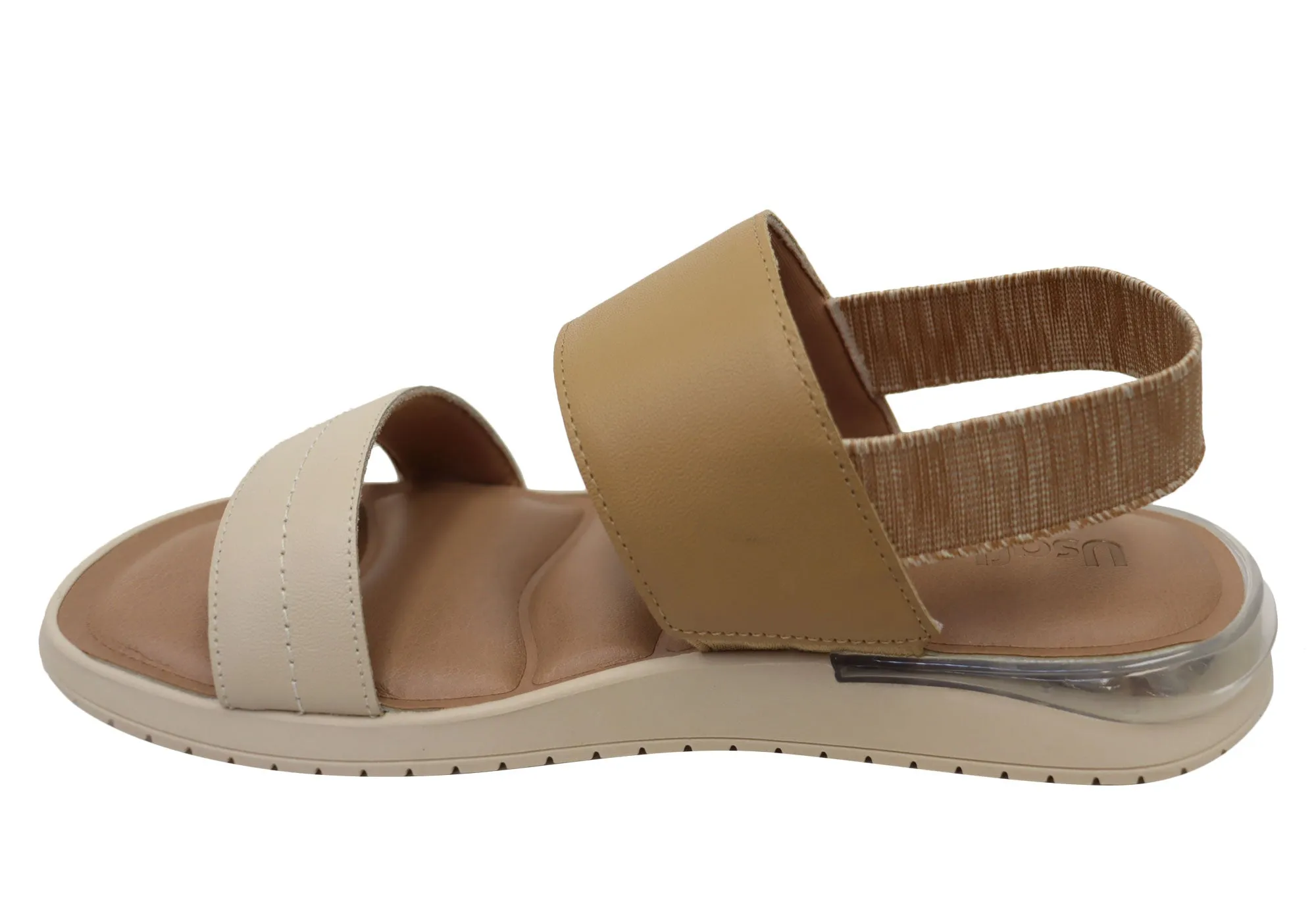 Usaflex Villa Womens Comfortable Leather Sandals Made In Brazil Usaflex Shoes