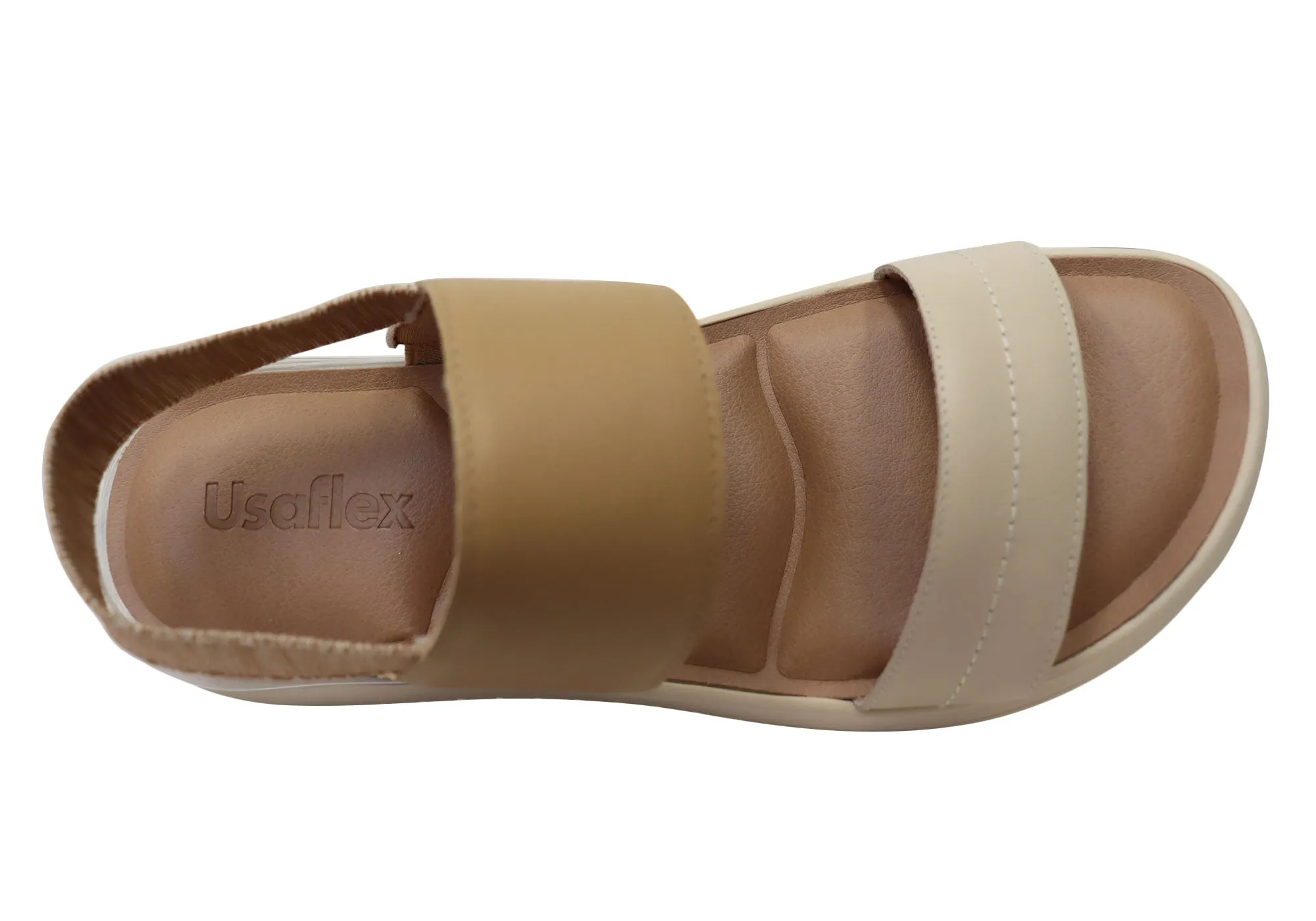Usaflex Villa Womens Comfortable Leather Sandals Made In Brazil Usaflex Shoes