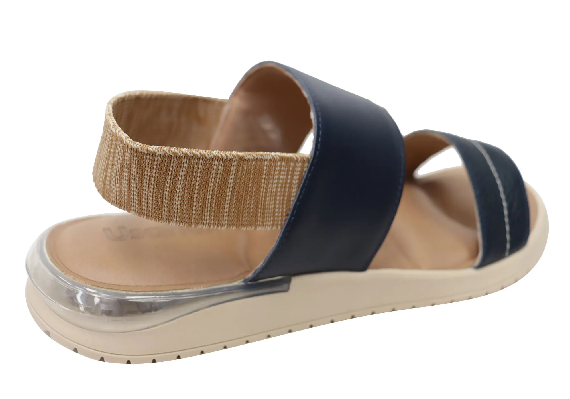 Usaflex Villa Womens Comfortable Leather Sandals Made In Brazil Usaflex Shoes