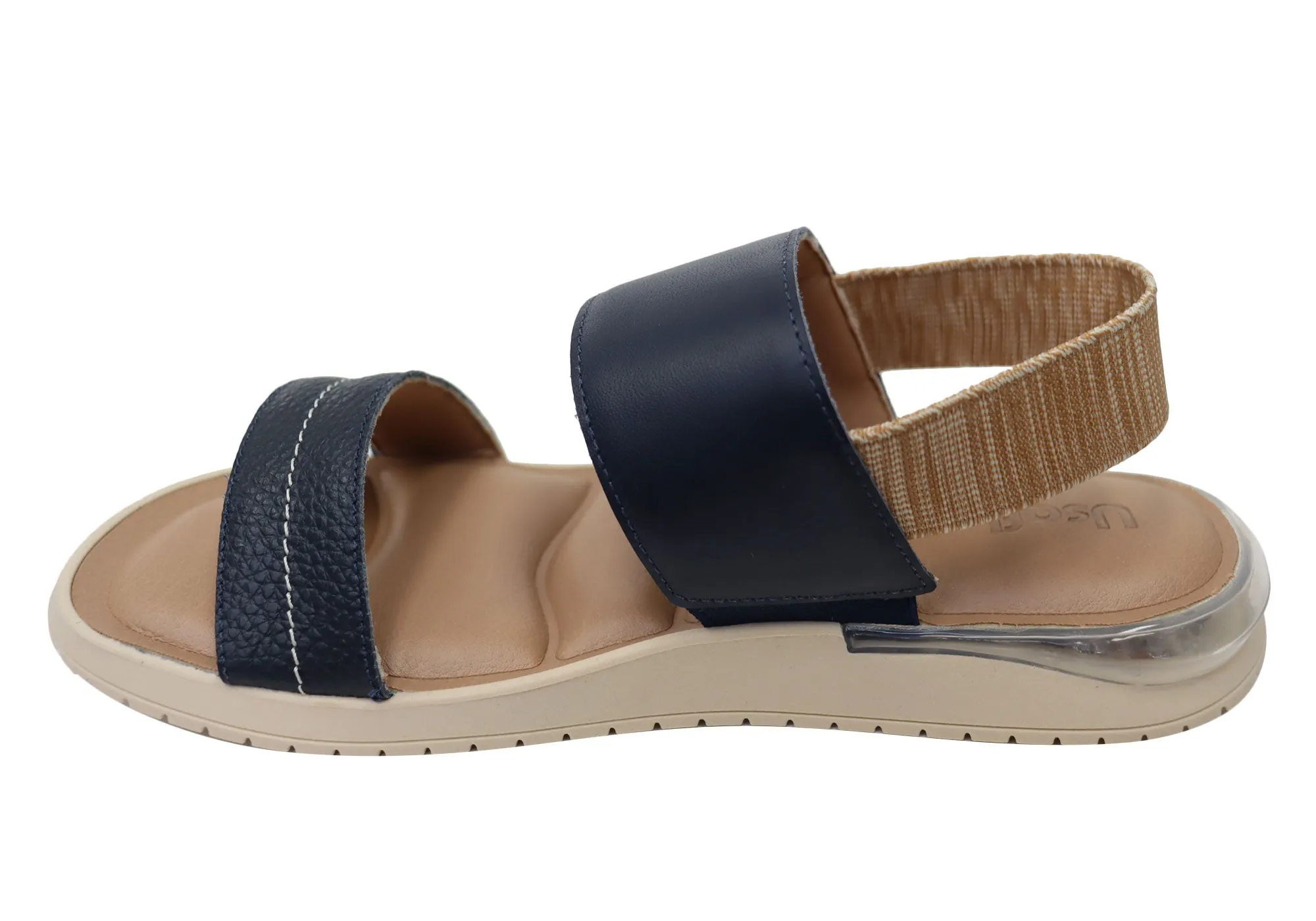 Usaflex Villa Womens Comfortable Leather Sandals Made In Brazil Usaflex Shoes