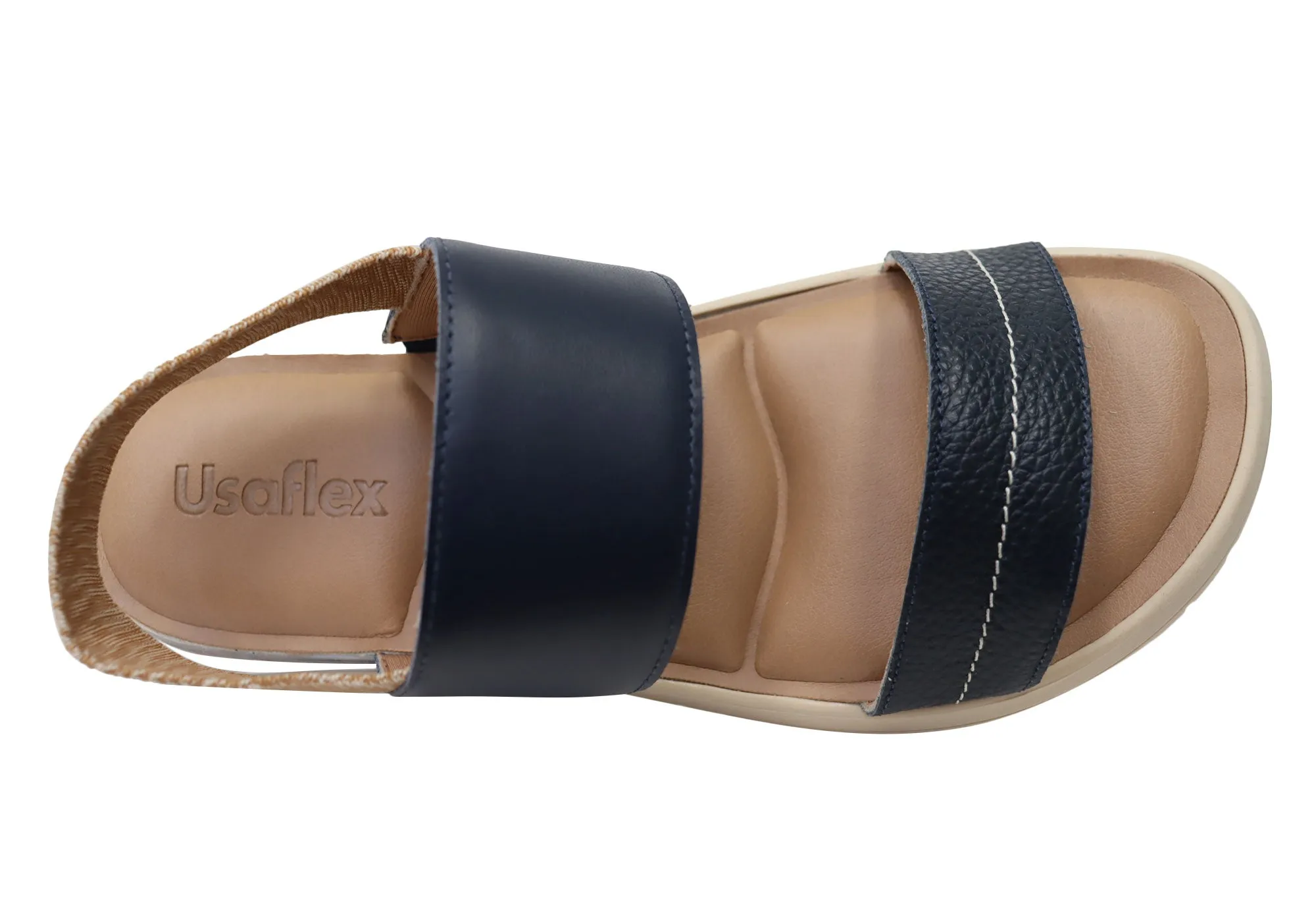 Usaflex Villa Womens Comfortable Leather Sandals Made In Brazil Usaflex Shoes