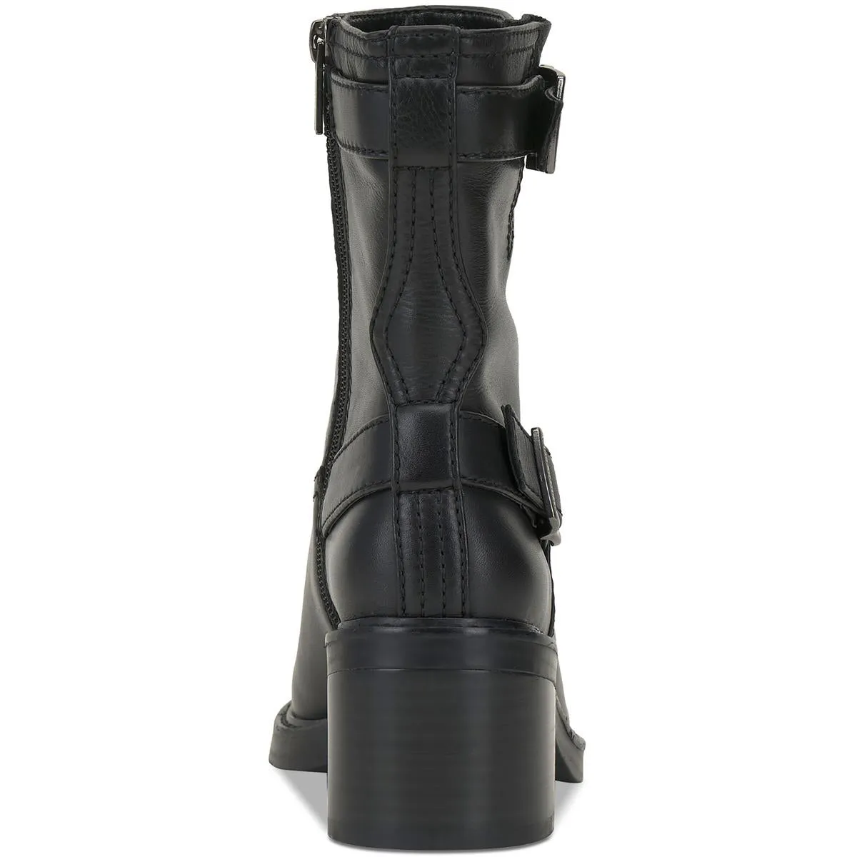 Vergila Womens Leather Ankle Motorcycle Boots