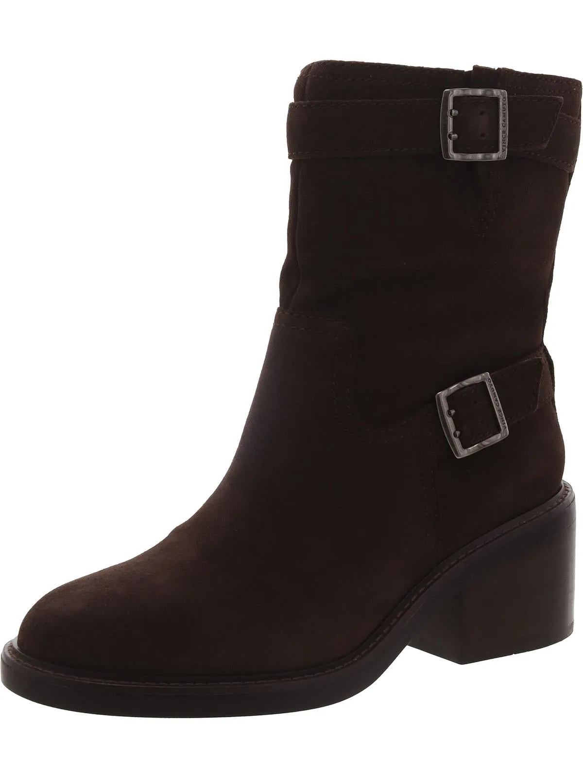 Vergila Womens Leather Ankle Motorcycle Boots