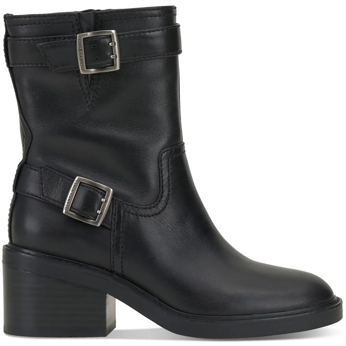 Vergila Womens Leather Ankle Motorcycle Boots