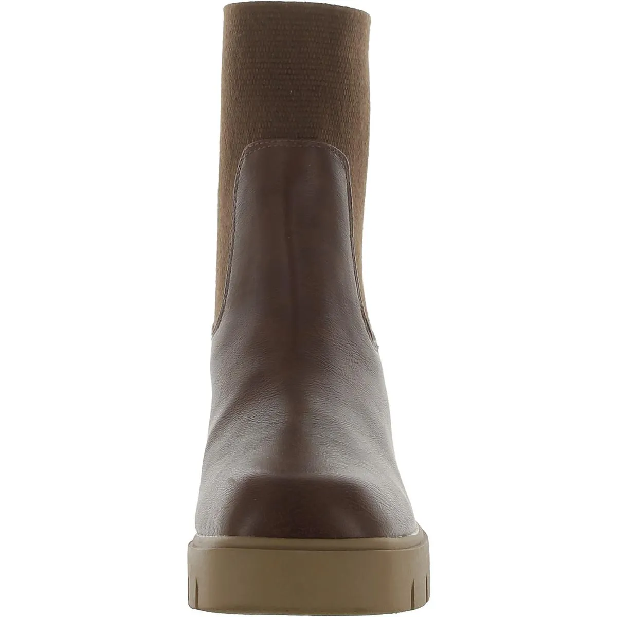 Verityy Womens Faux Leather Ankle Boots