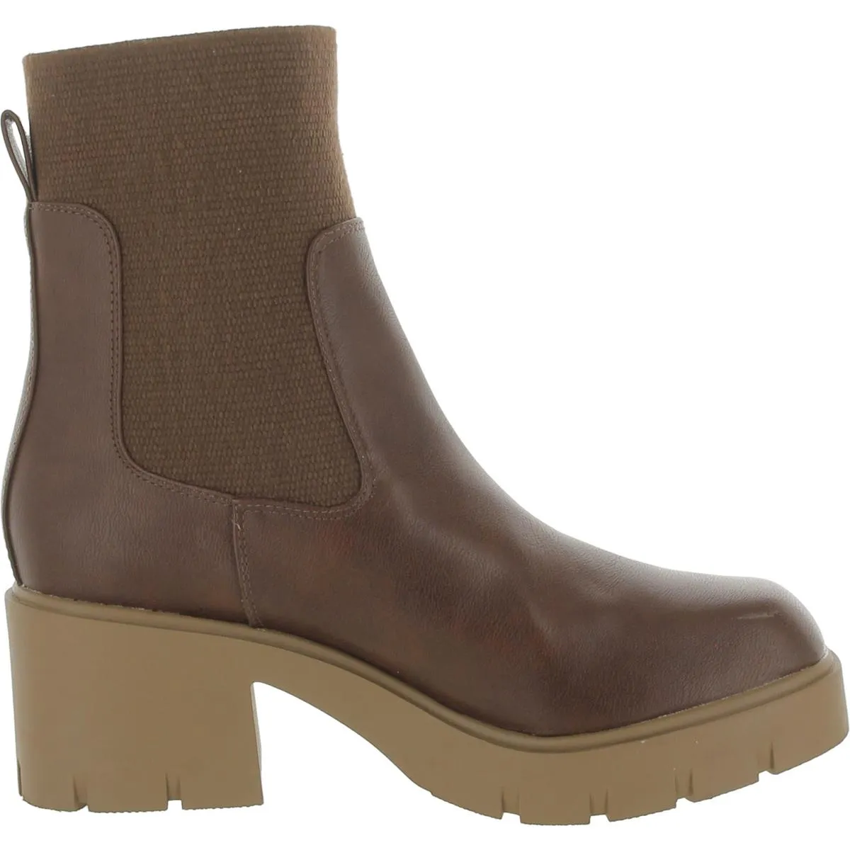 Verityy Womens Faux Leather Ankle Boots