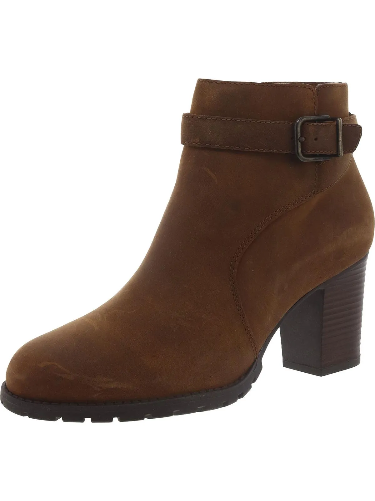 Verona Lark Womens Leather Zip Up Ankle Boots