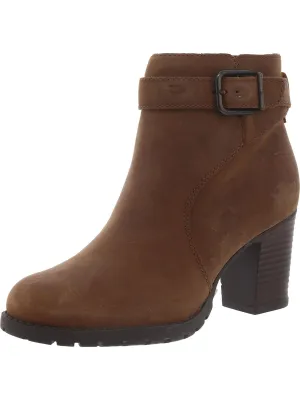 Verona Lark Womens Leather Zip Up Ankle Boots
