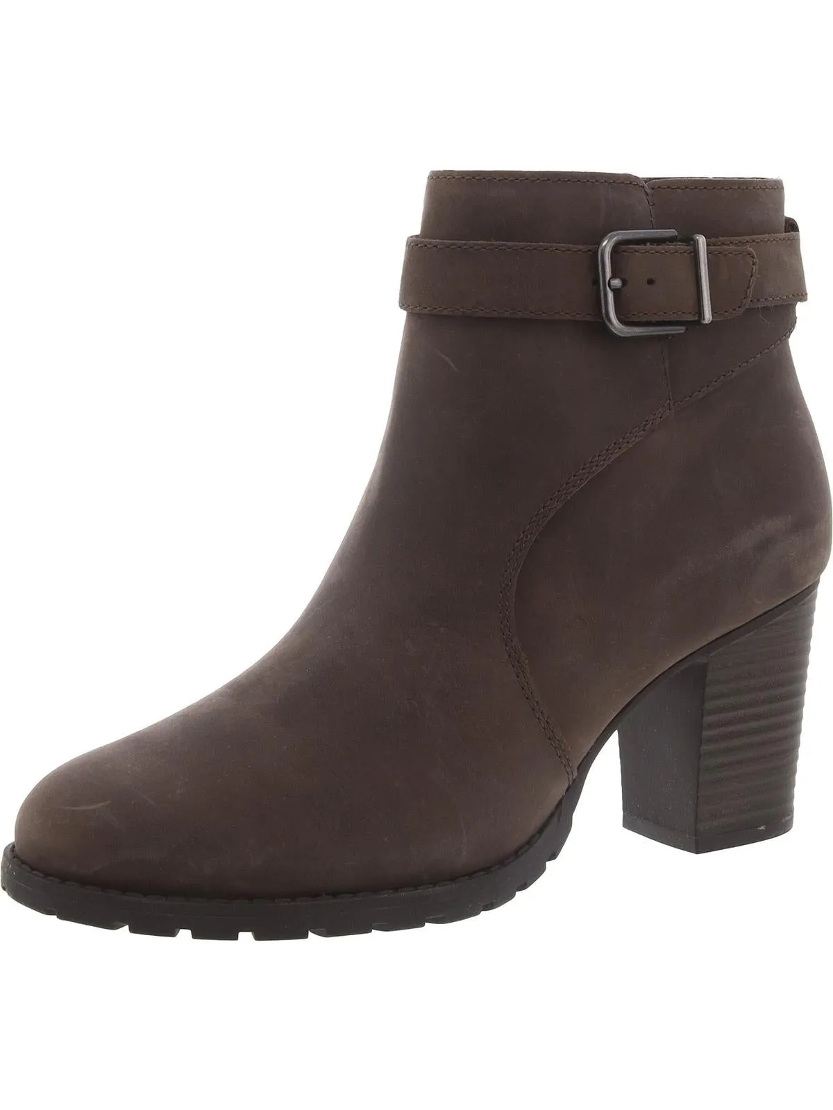 Verona Lark Womens Leather Zip Up Ankle Boots