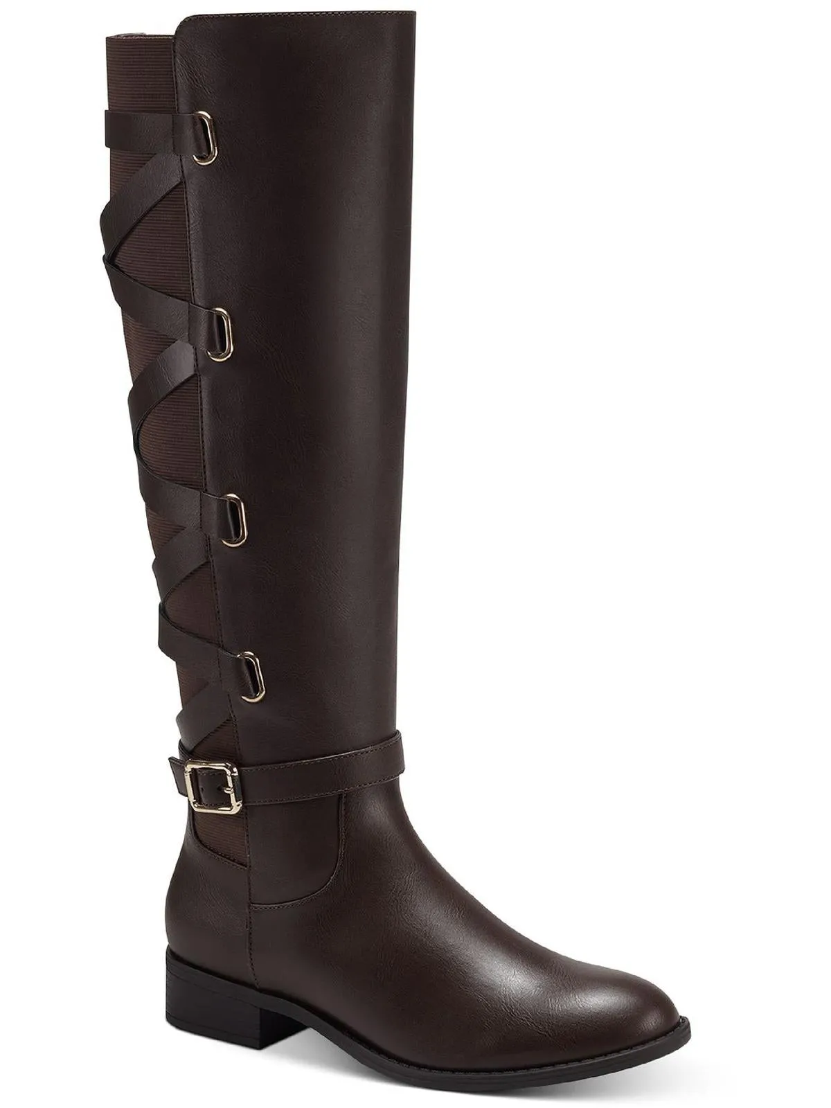 Veronika Womens Faux Leather Over-The-Knee Riding Boots